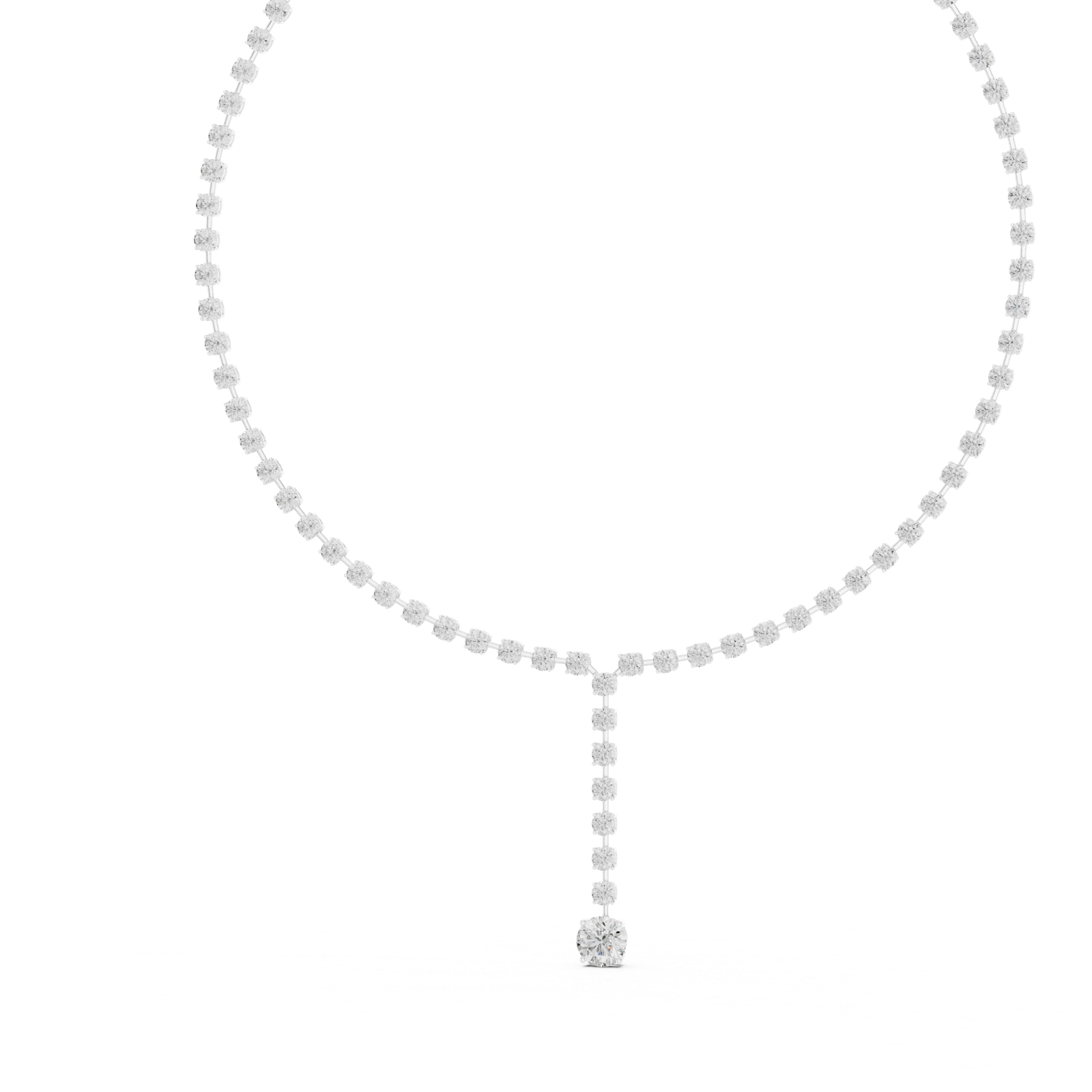 Solitaire Diamond Drop Necklace