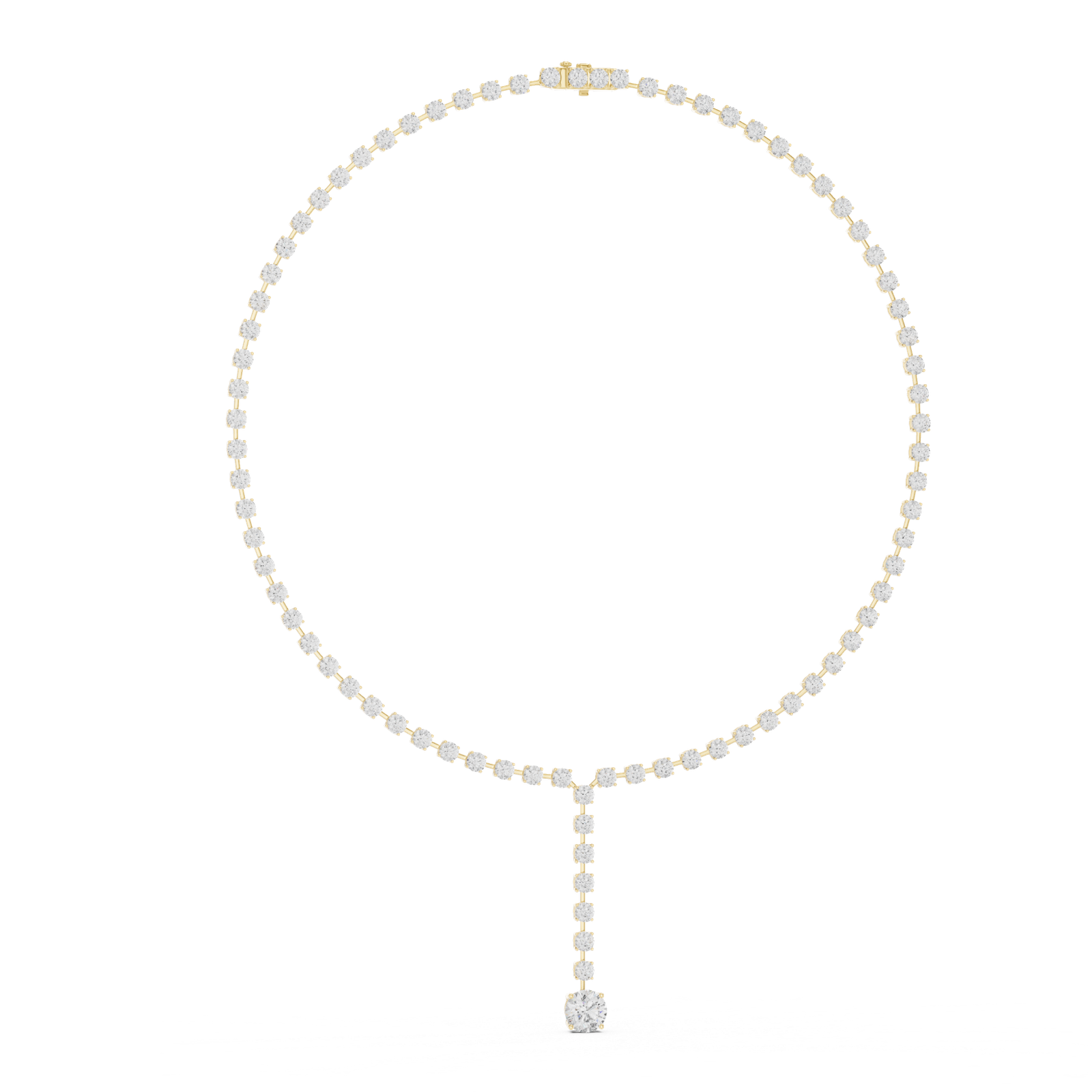 Solitaire Diamond Drop Necklace