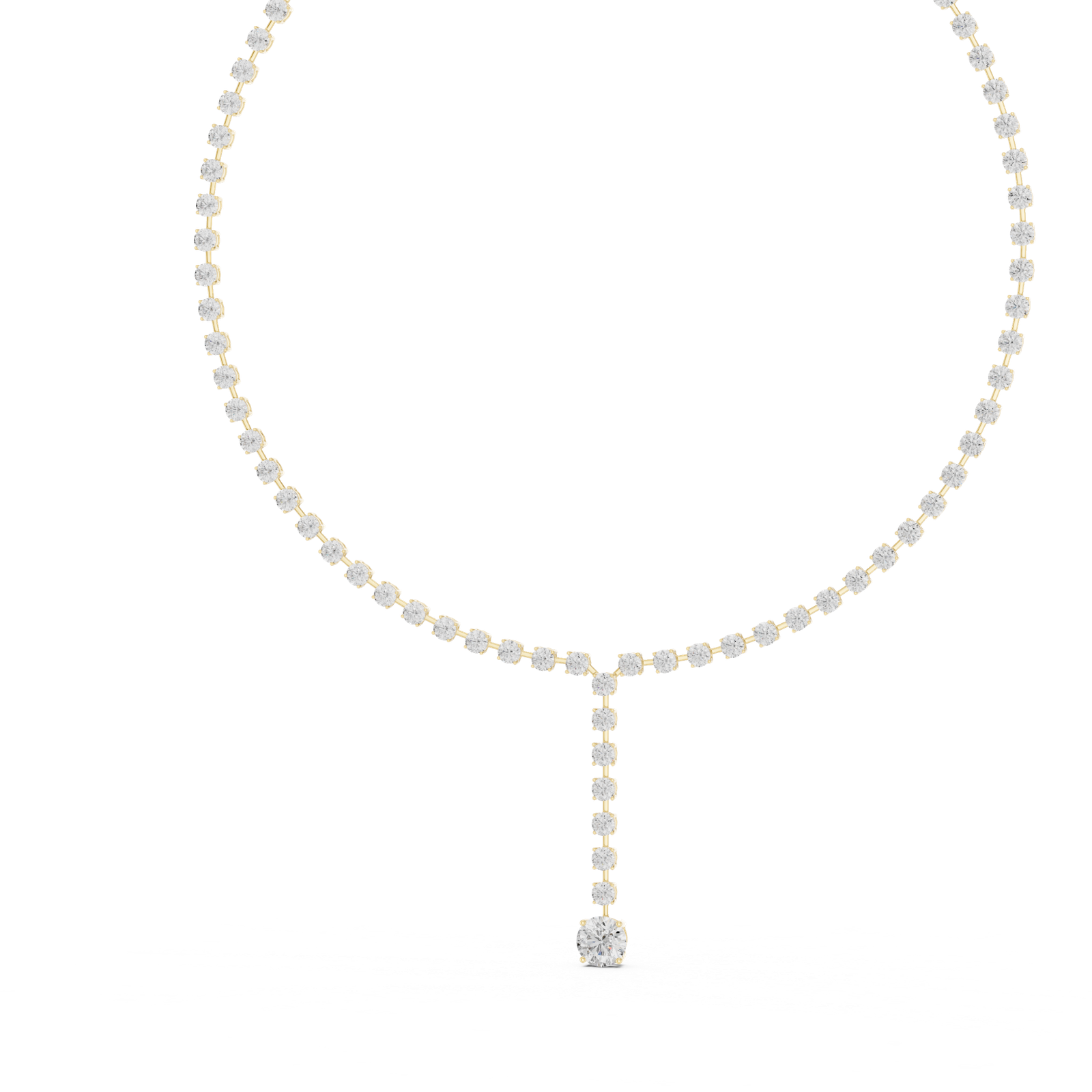 Solitaire Diamond Drop Necklace