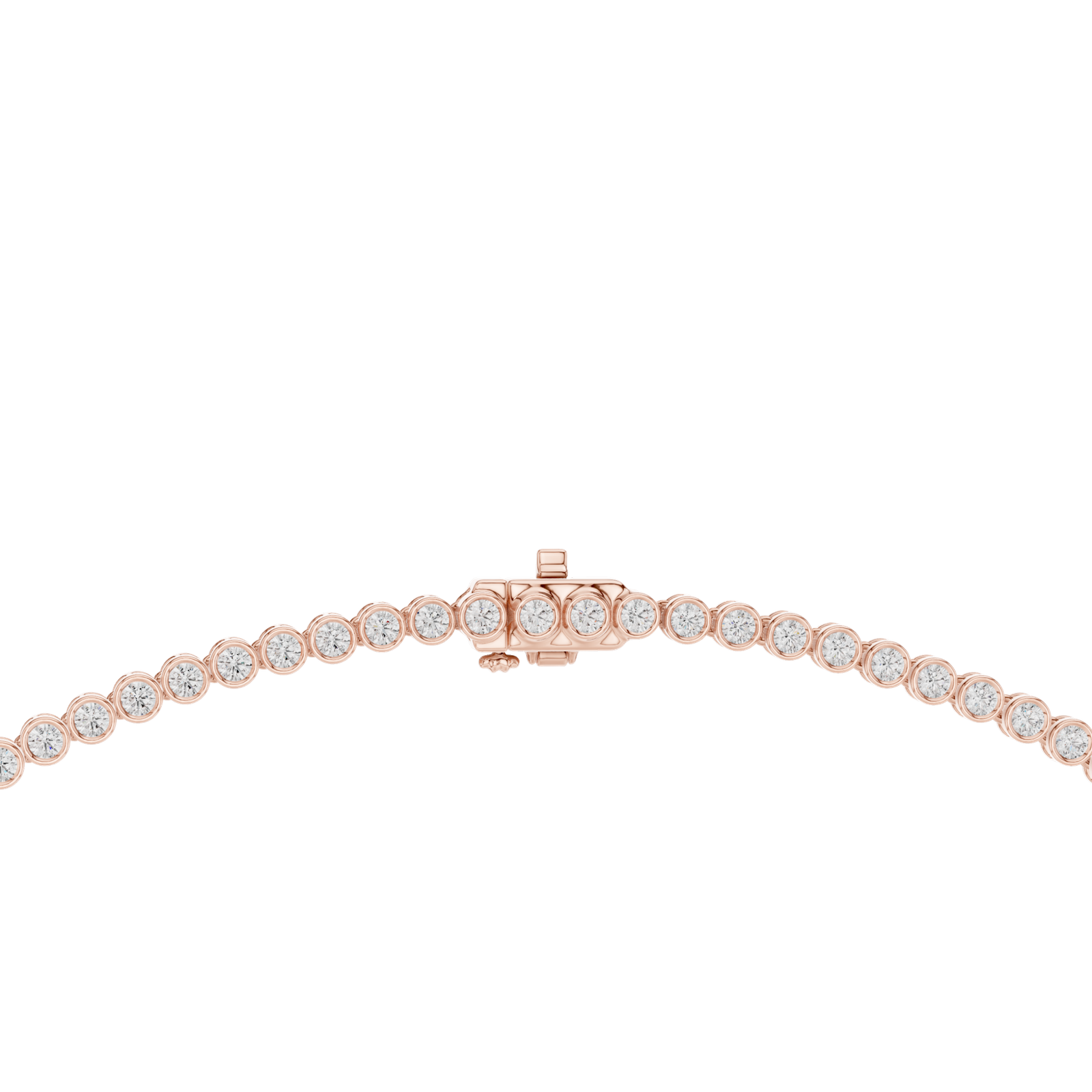 Graduated Bezel Diamond Necklace