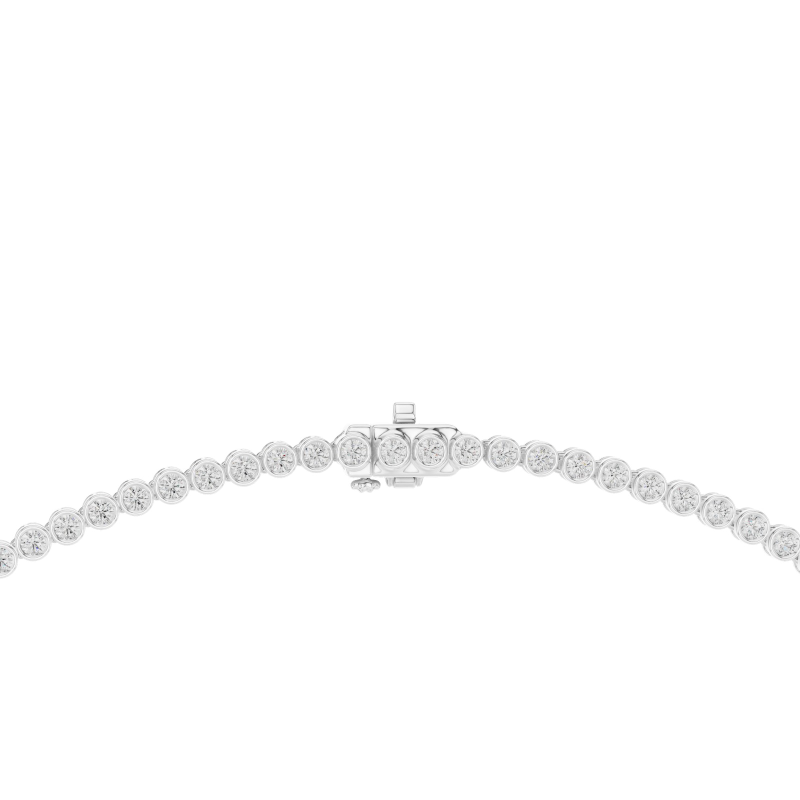 Graduated Bezel Diamond Necklace