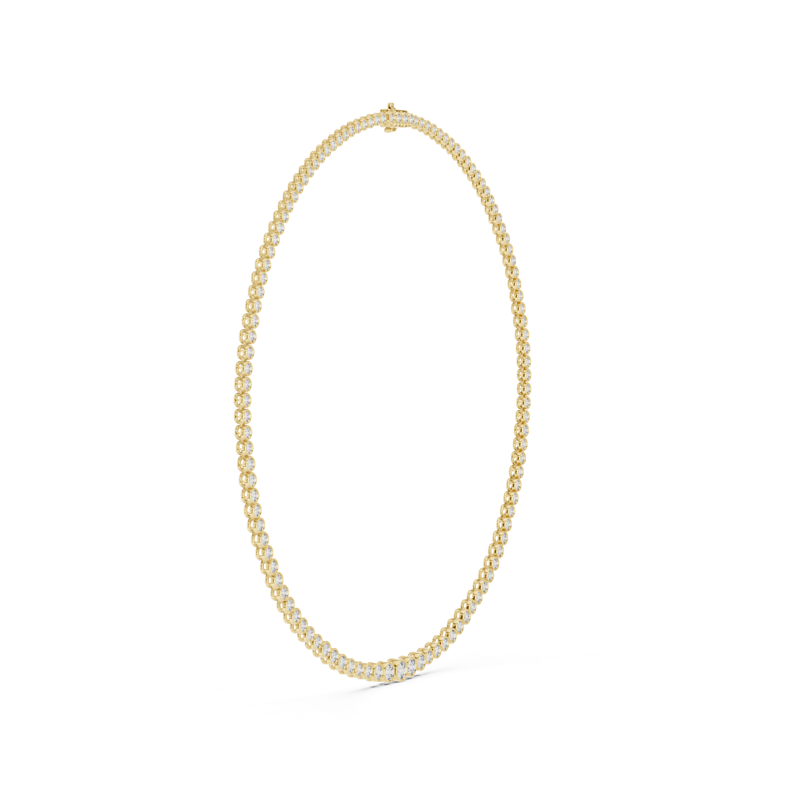 Graduated Bezel Diamond Necklace