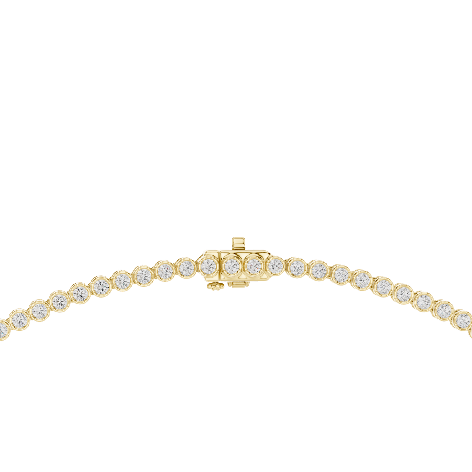 Graduated Bezel Diamond Necklace
