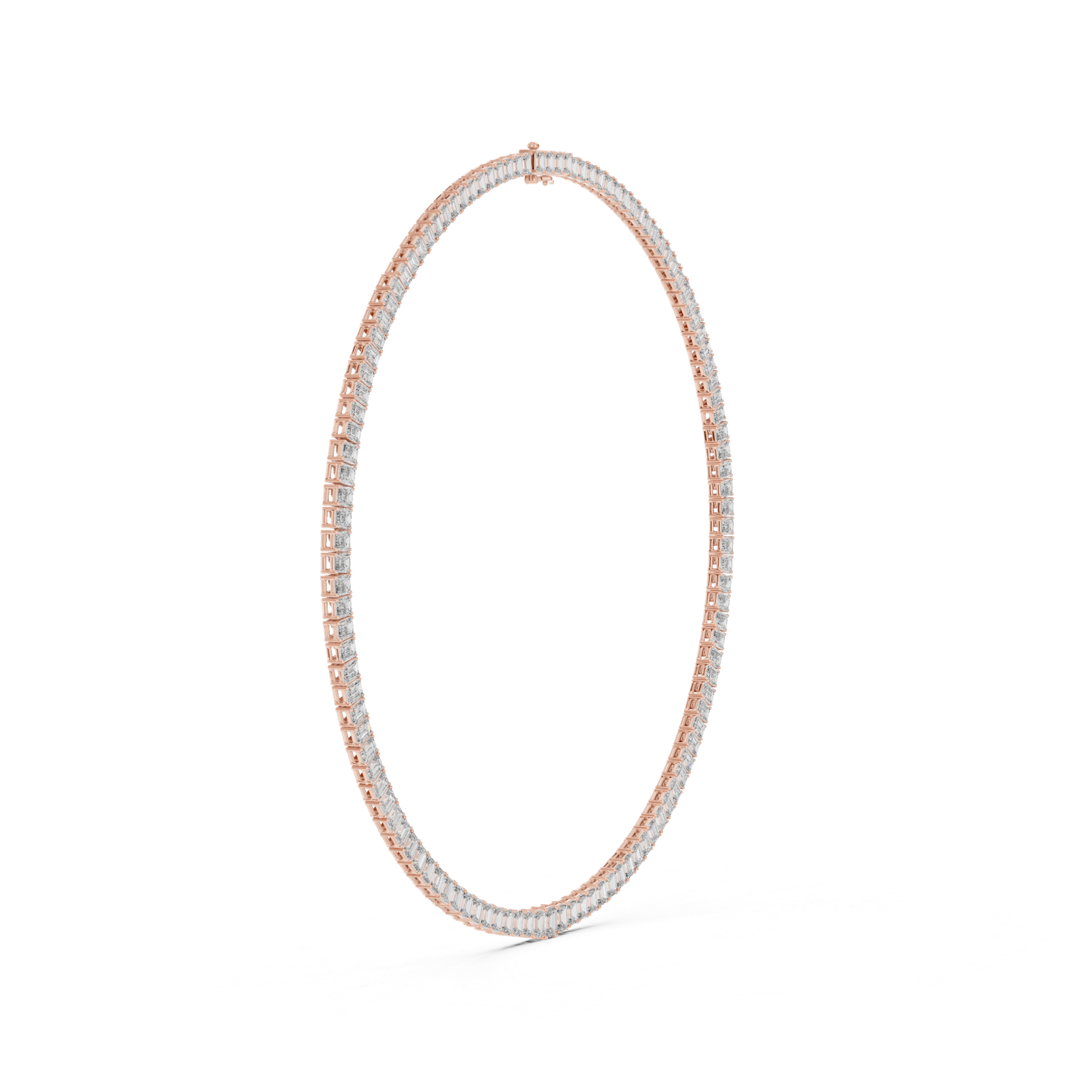 Elite Emerald Diamond Tennis Necklace