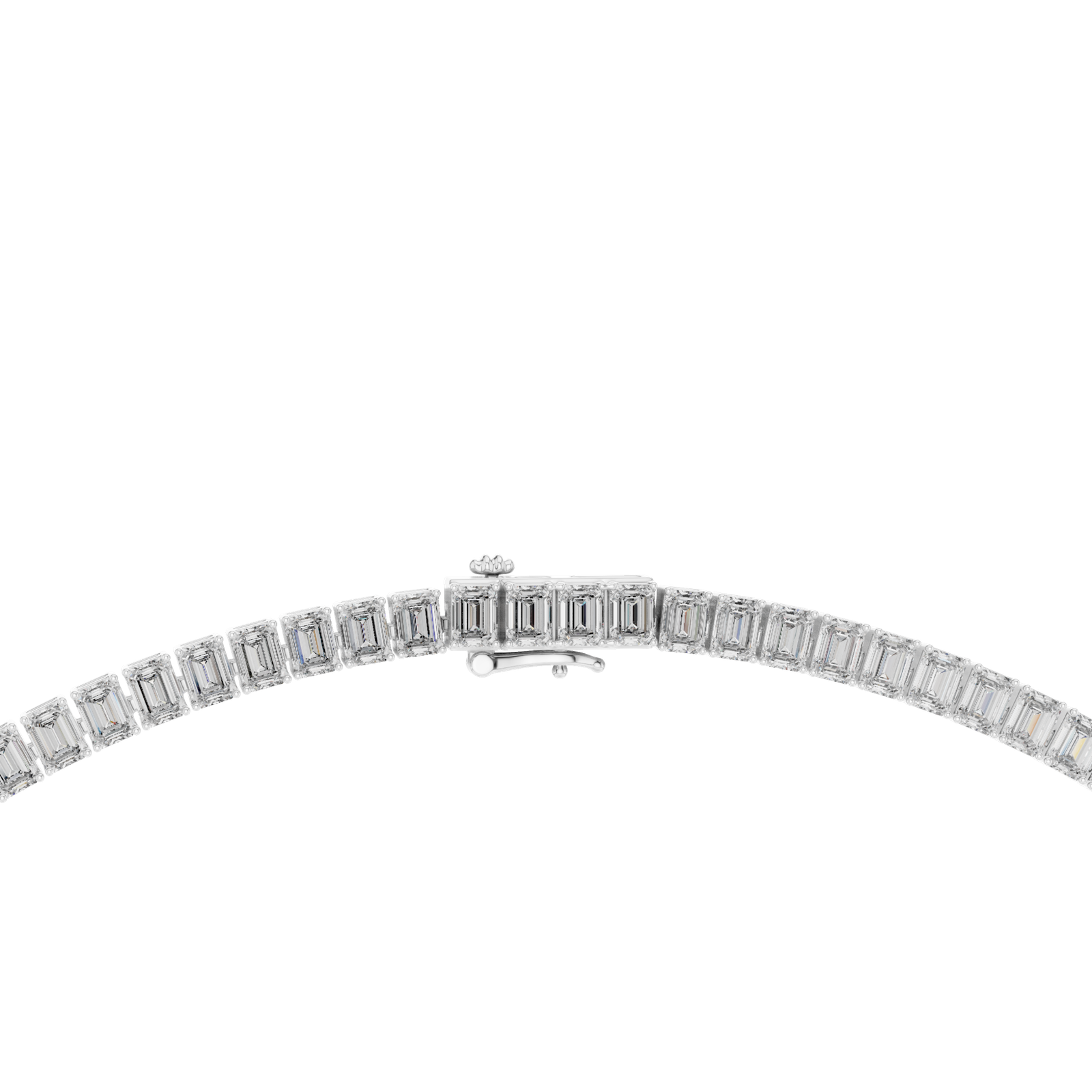 Elite Emerald Diamond Tennis Necklace