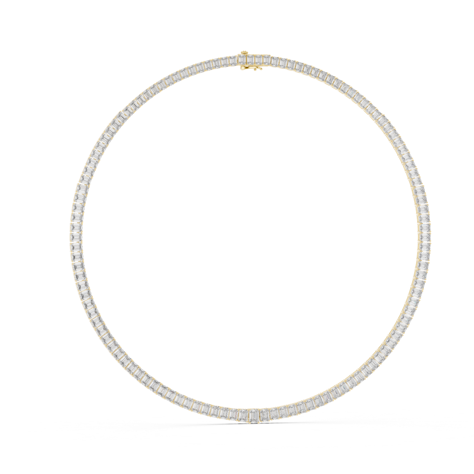 Elite Emerald Diamond Tennis Necklace