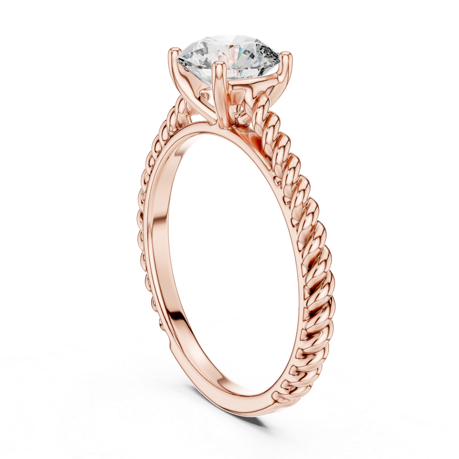 Twisted Solitaire Ring