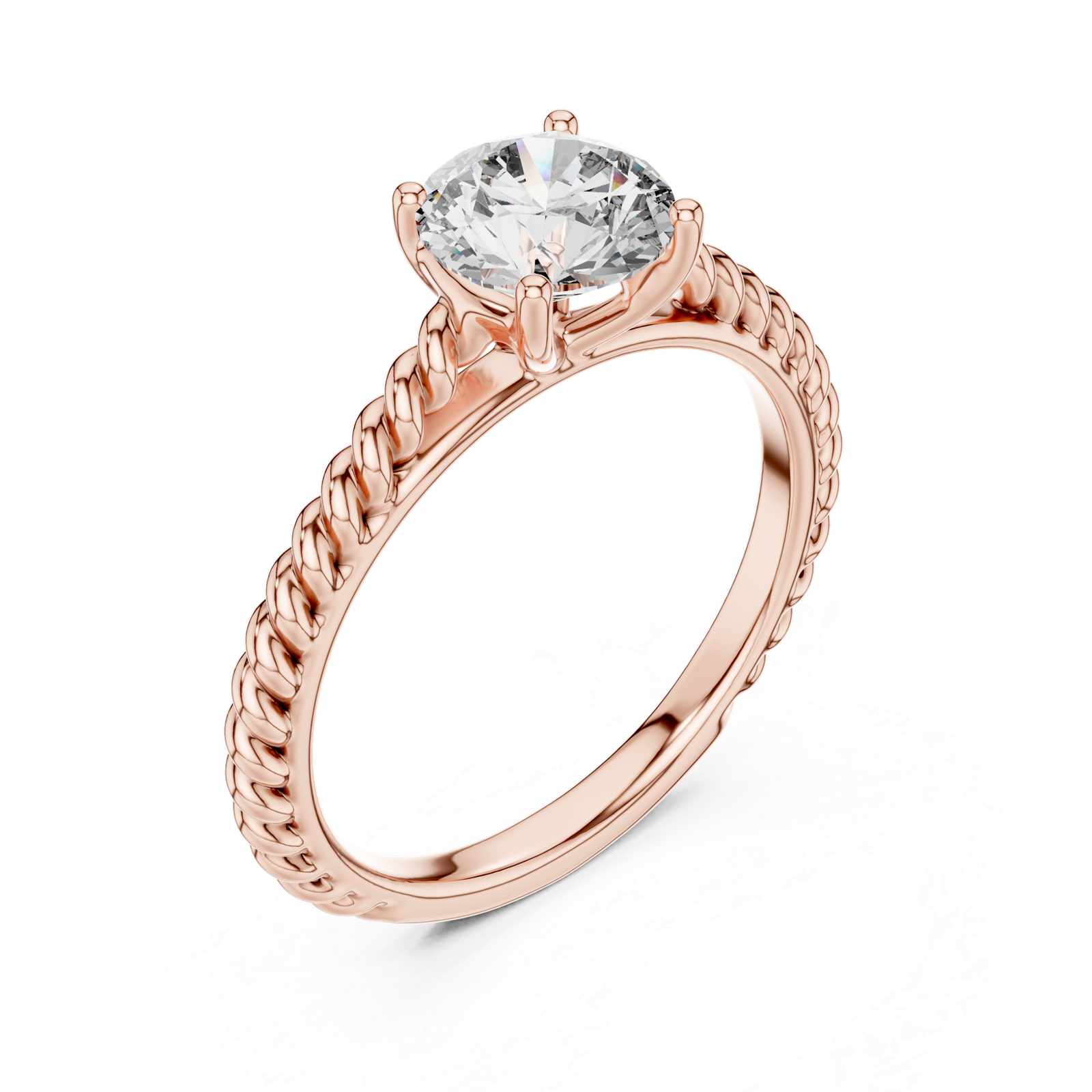Twisted Solitaire Ring