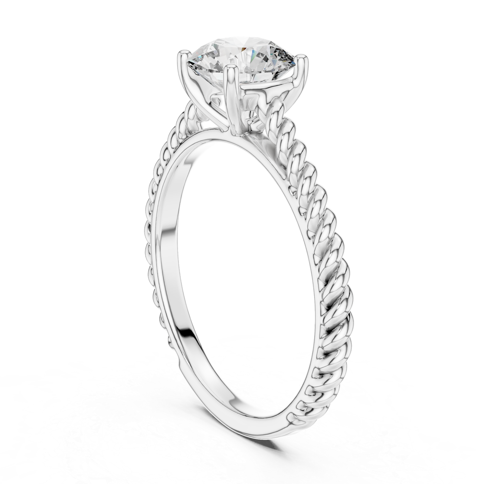 Twisted Solitaire Ring