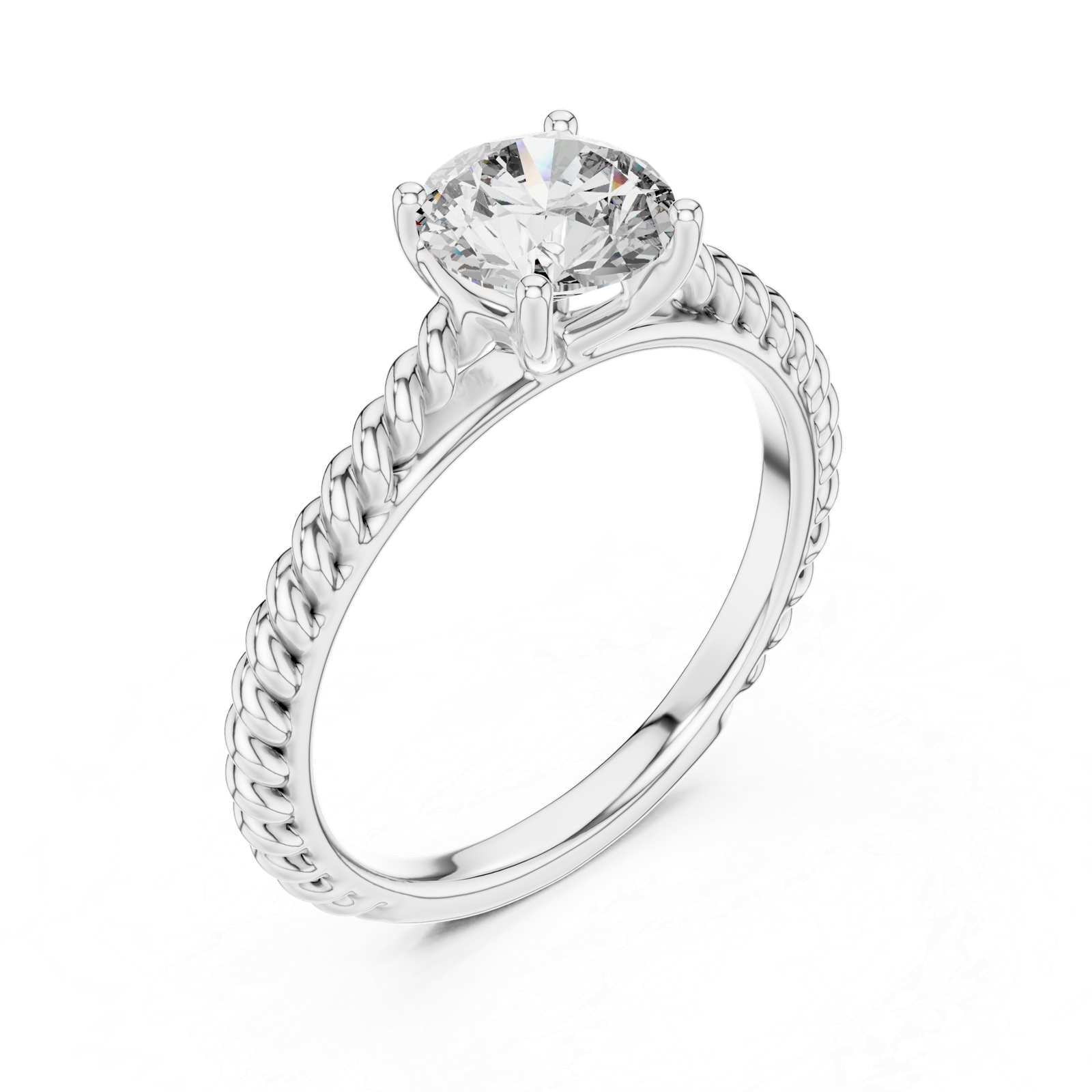 Twisted Solitaire Ring