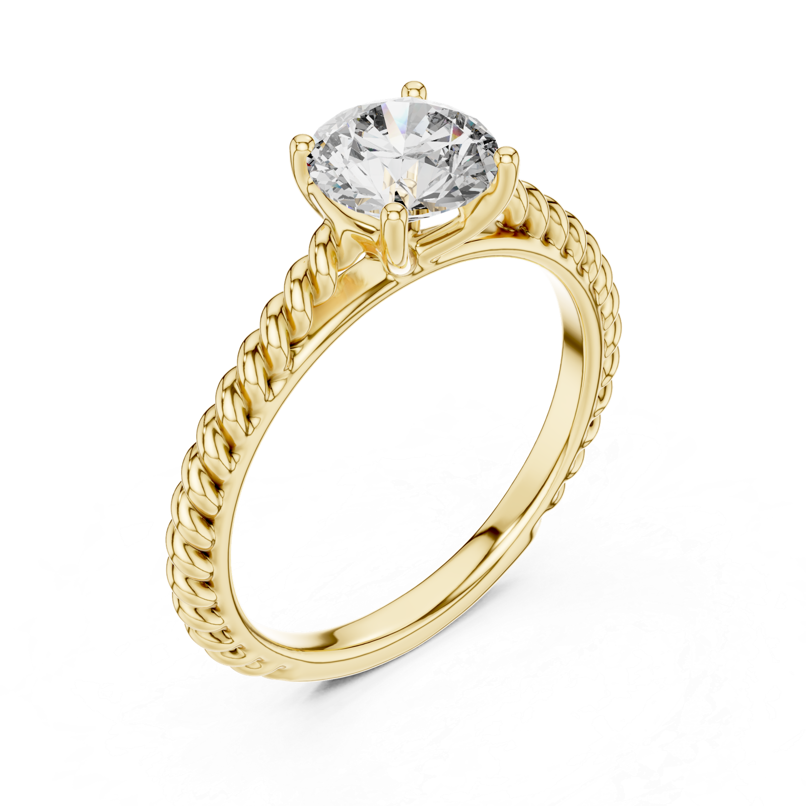 Twisted Solitaire Ring
