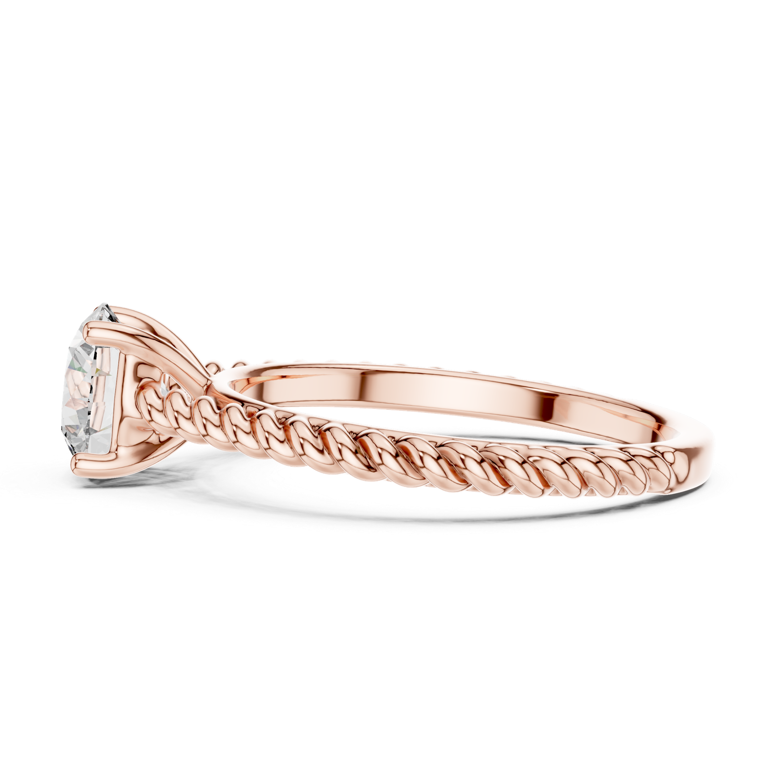 Twisted Solitaire Ring