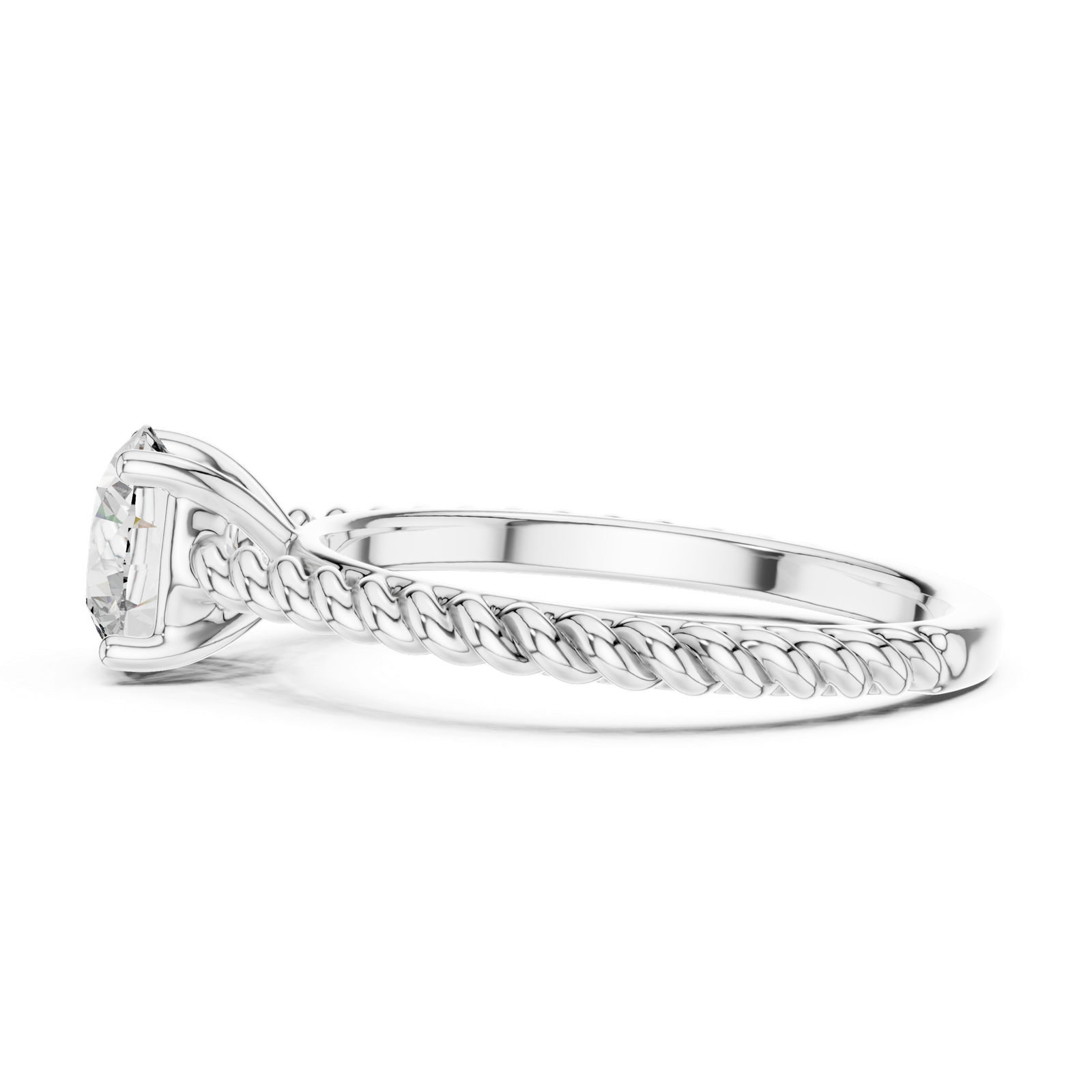 Twisted Solitaire Ring