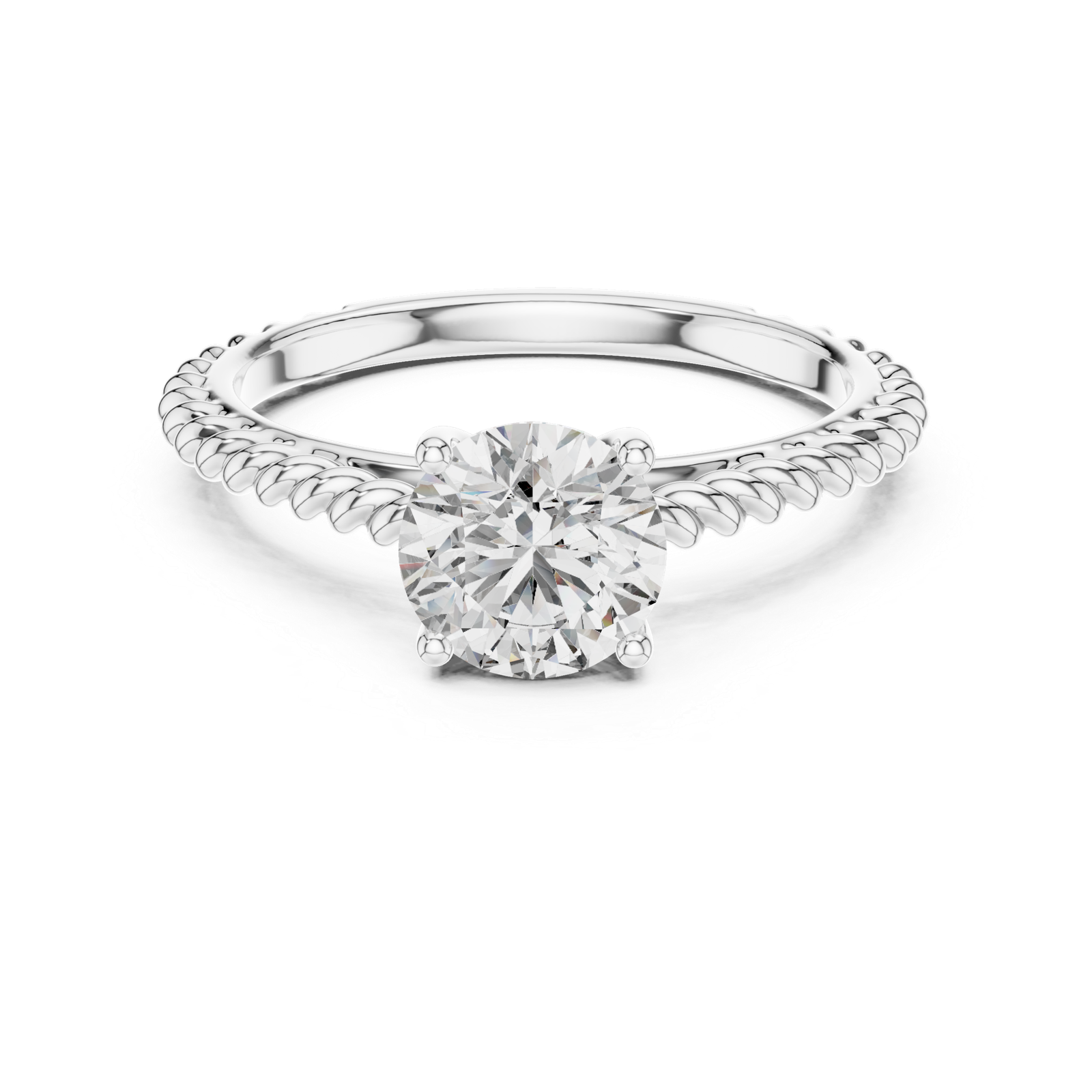 Twisted Solitaire Ring
