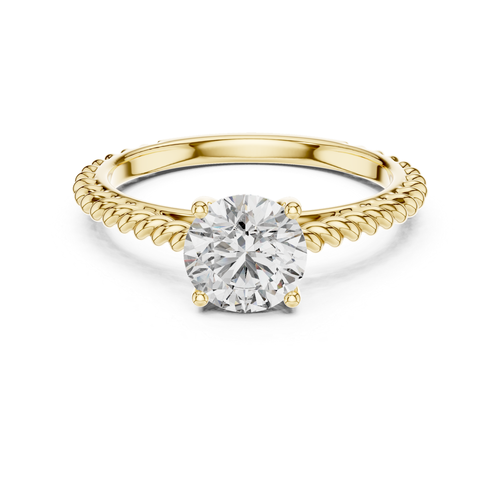 Twisted Solitaire Ring