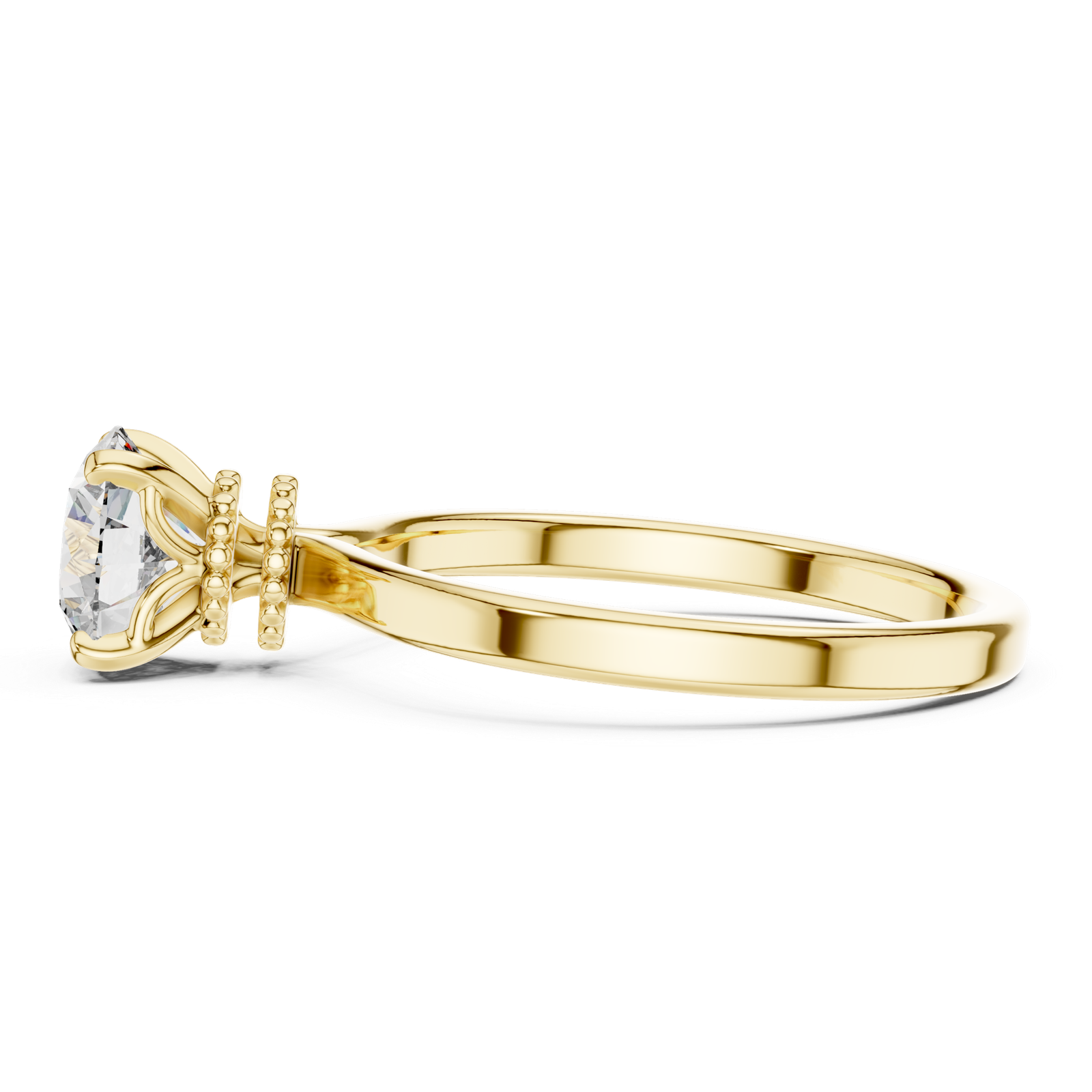 Minimal Round Solitaire Ring