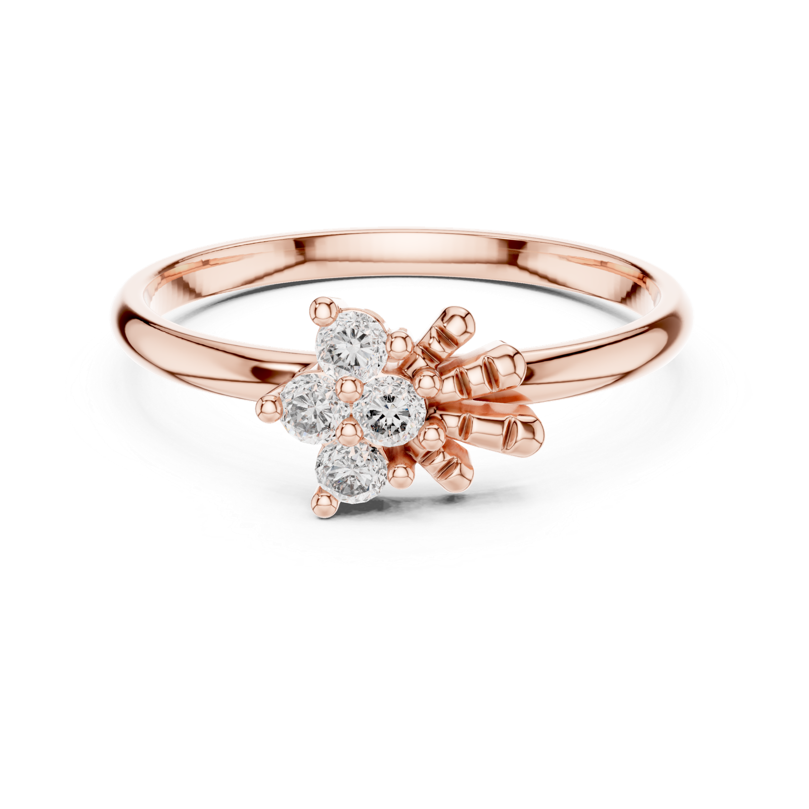 Four-Stone Floral Ring