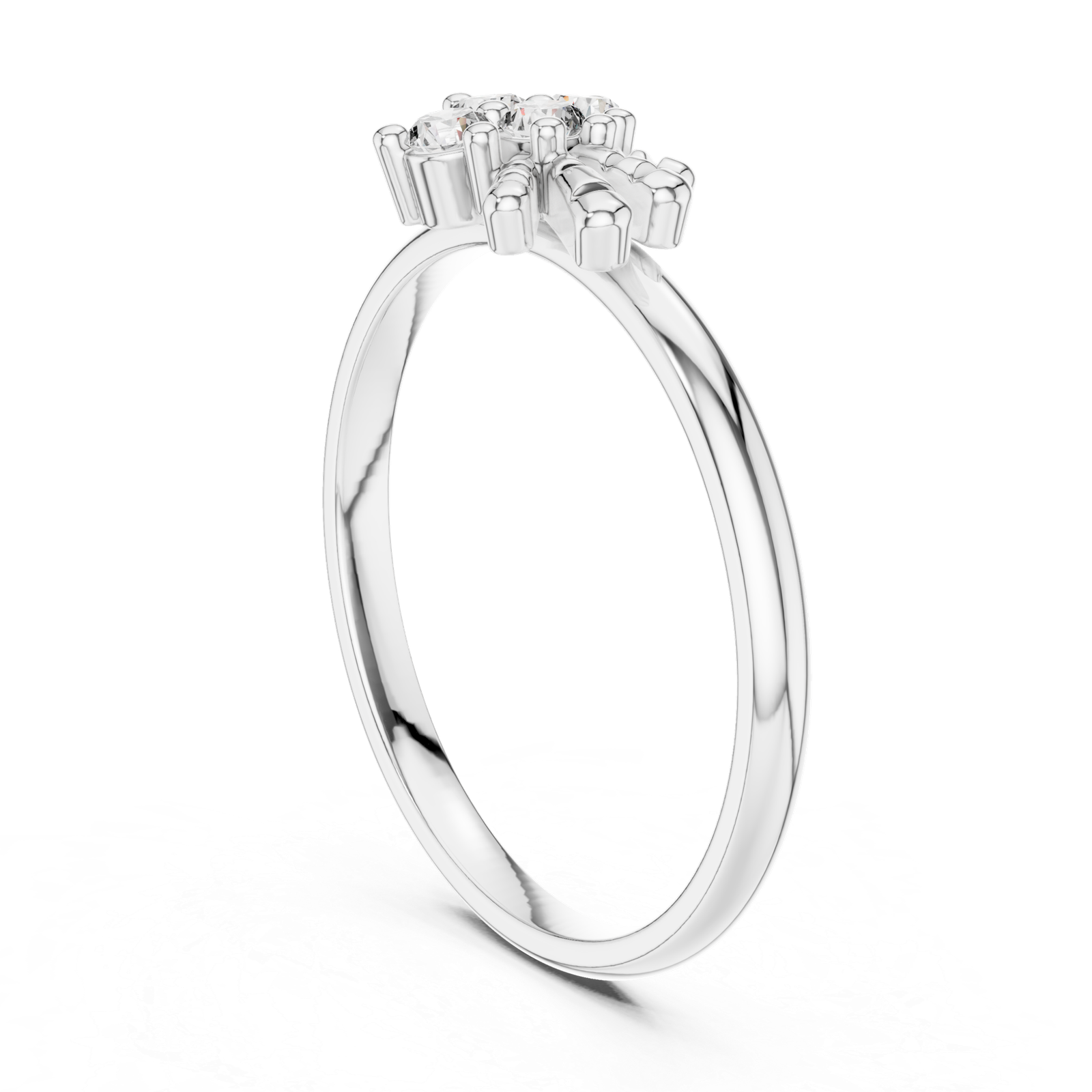 Four-Stone Floral Ring