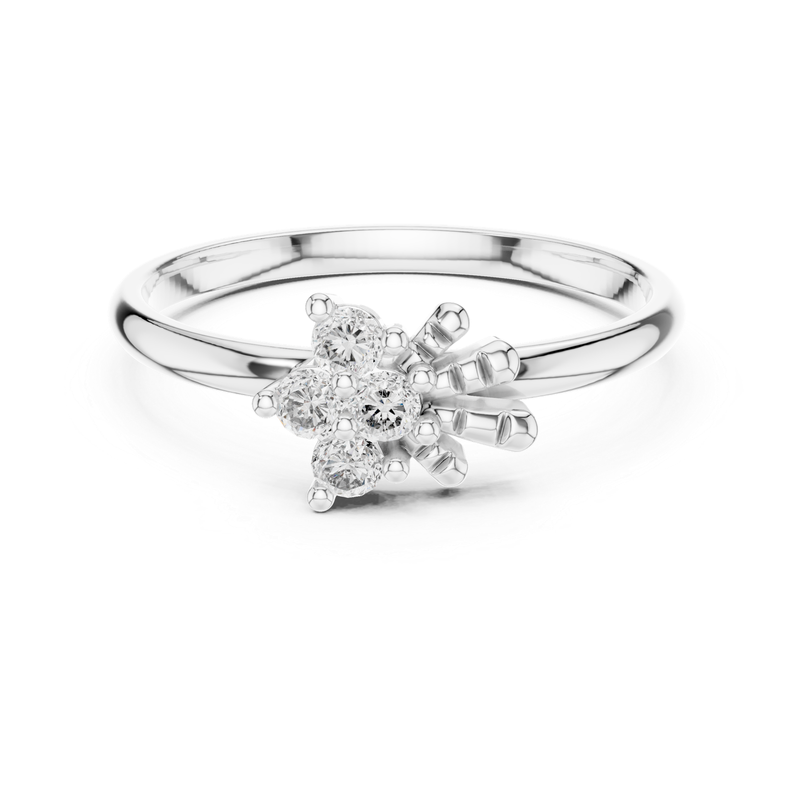 Four-Stone Floral Ring