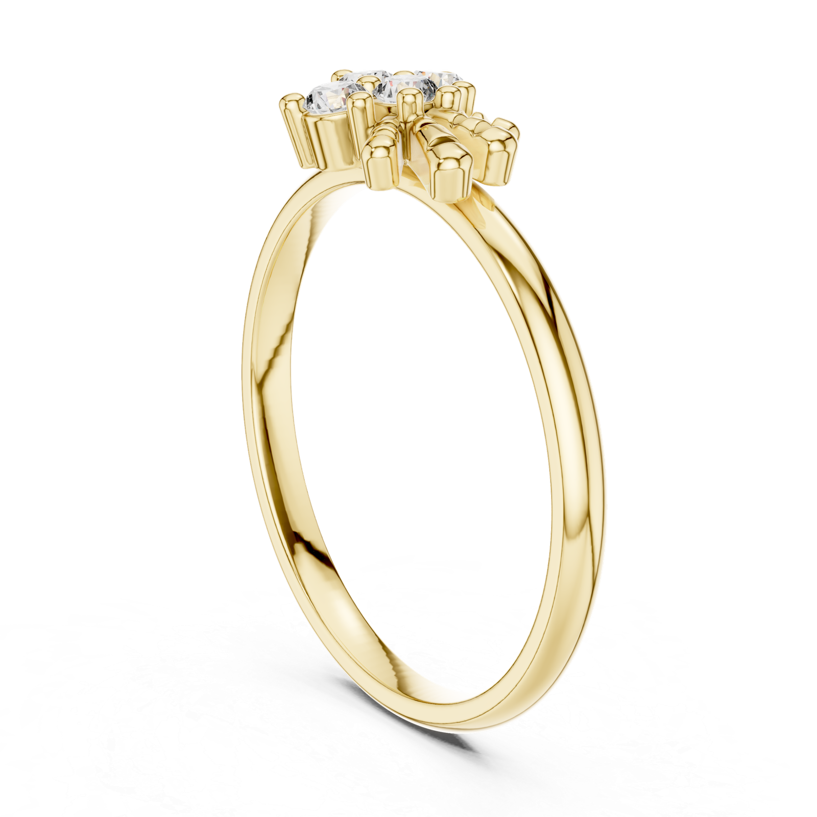 Four-Stone Floral Ring
