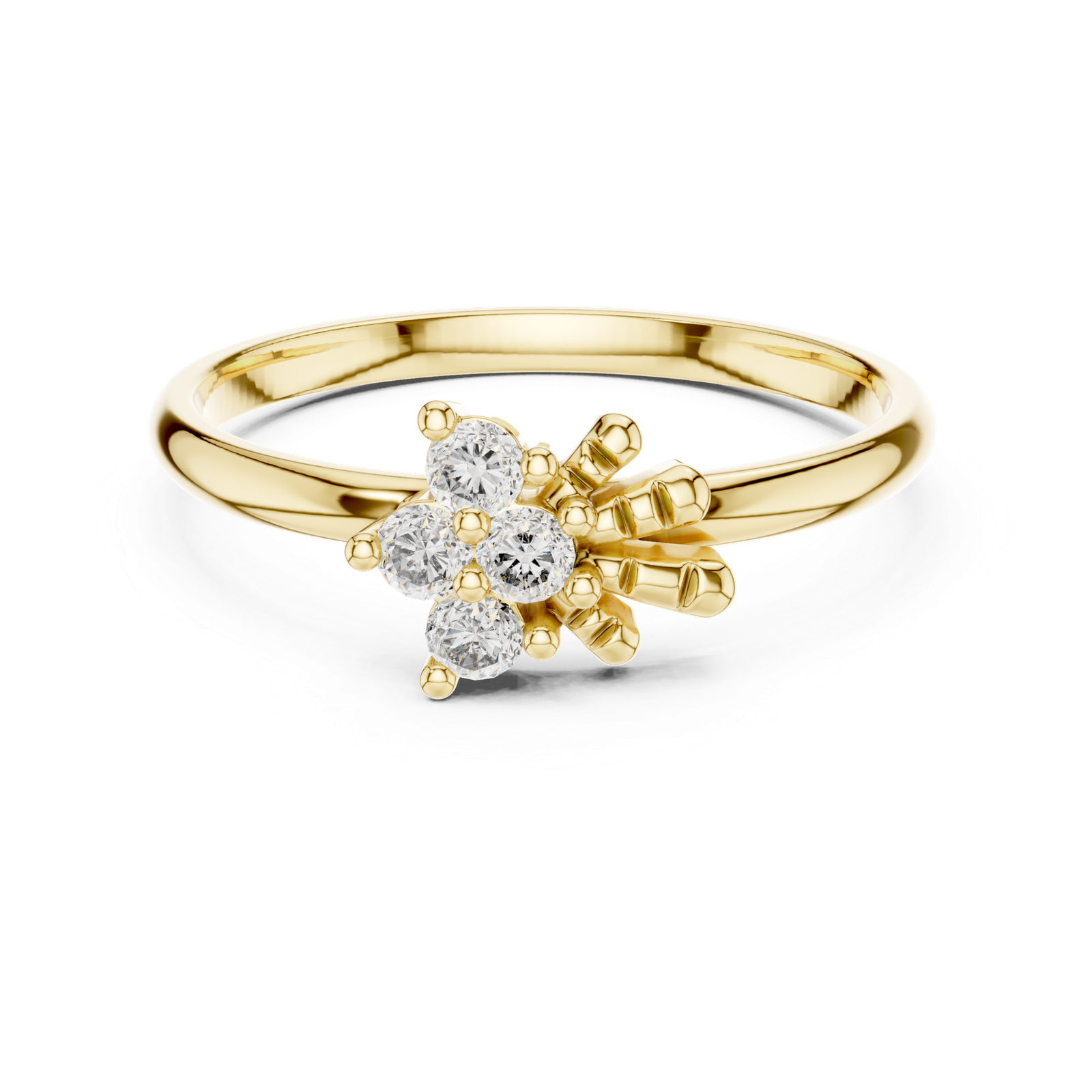 Four-Stone Floral Ring