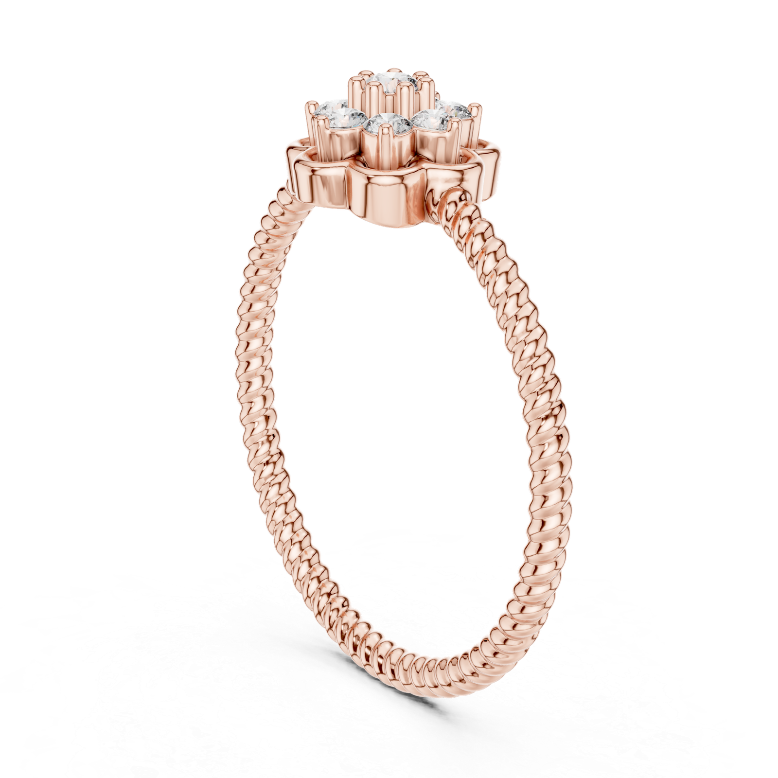 Round Flower Cluster Ring