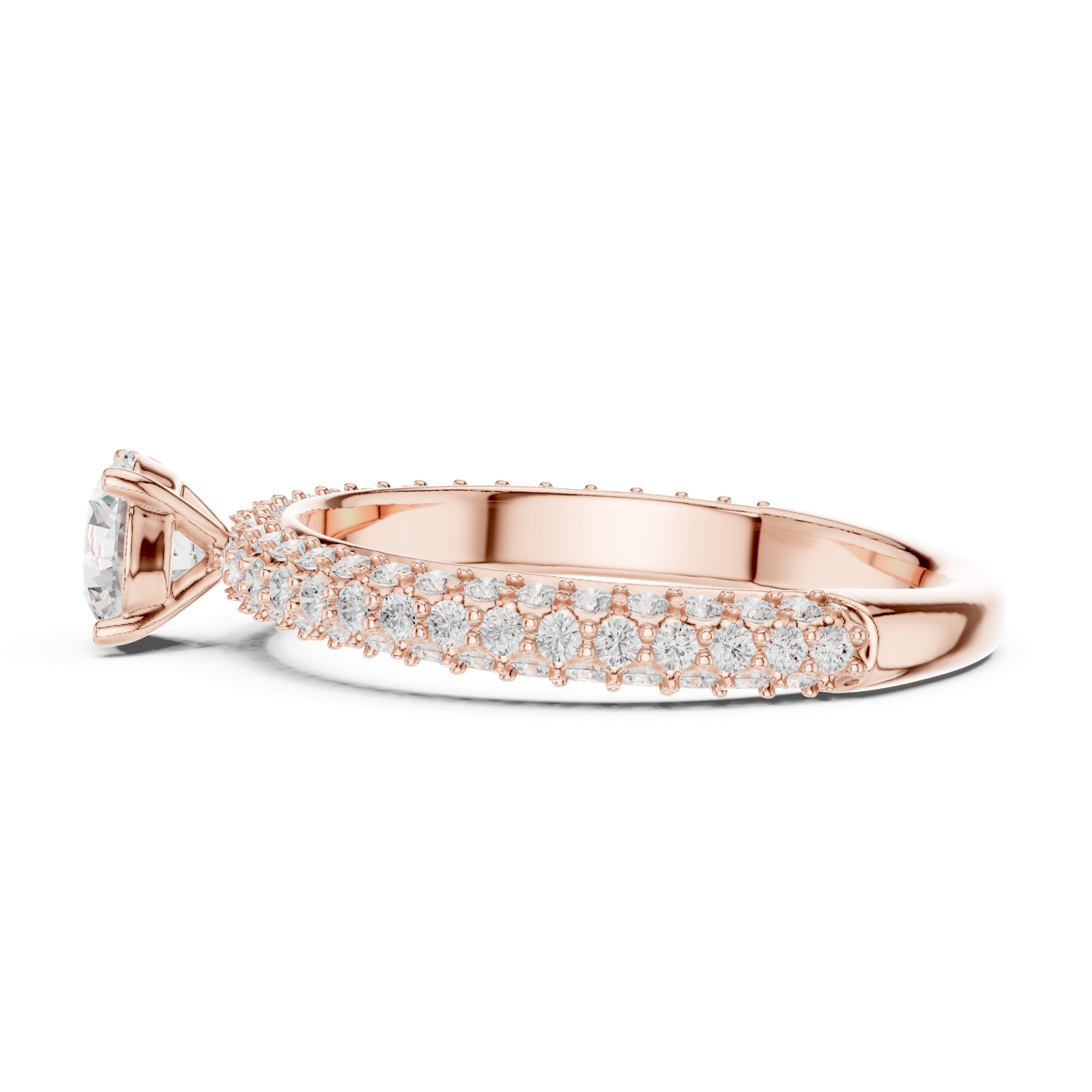Round Halo Pavé Ring