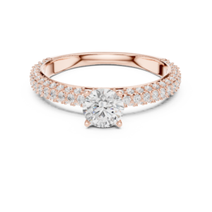 Round Halo Pavé Ring