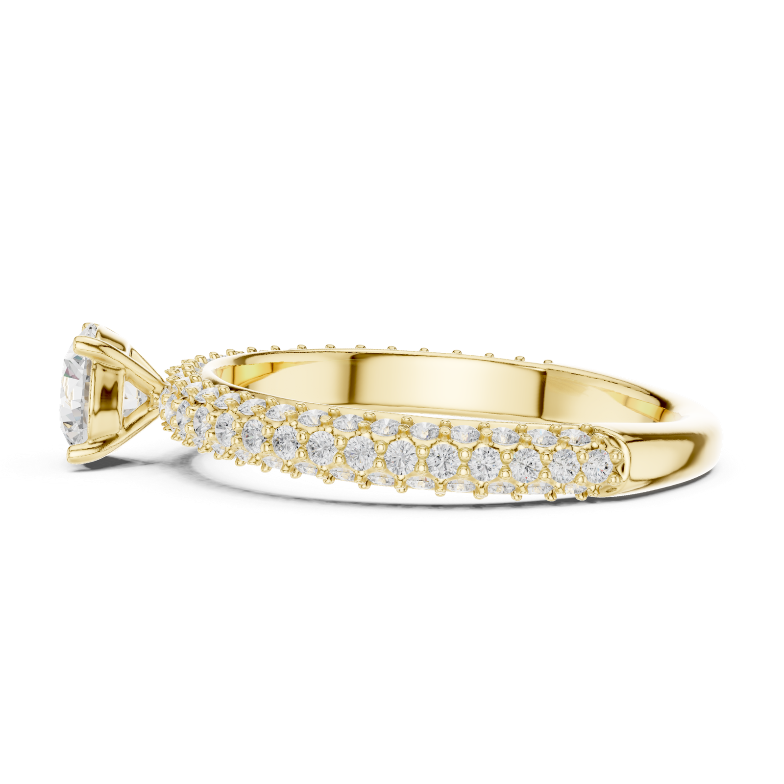 Round Halo Pavé Ring