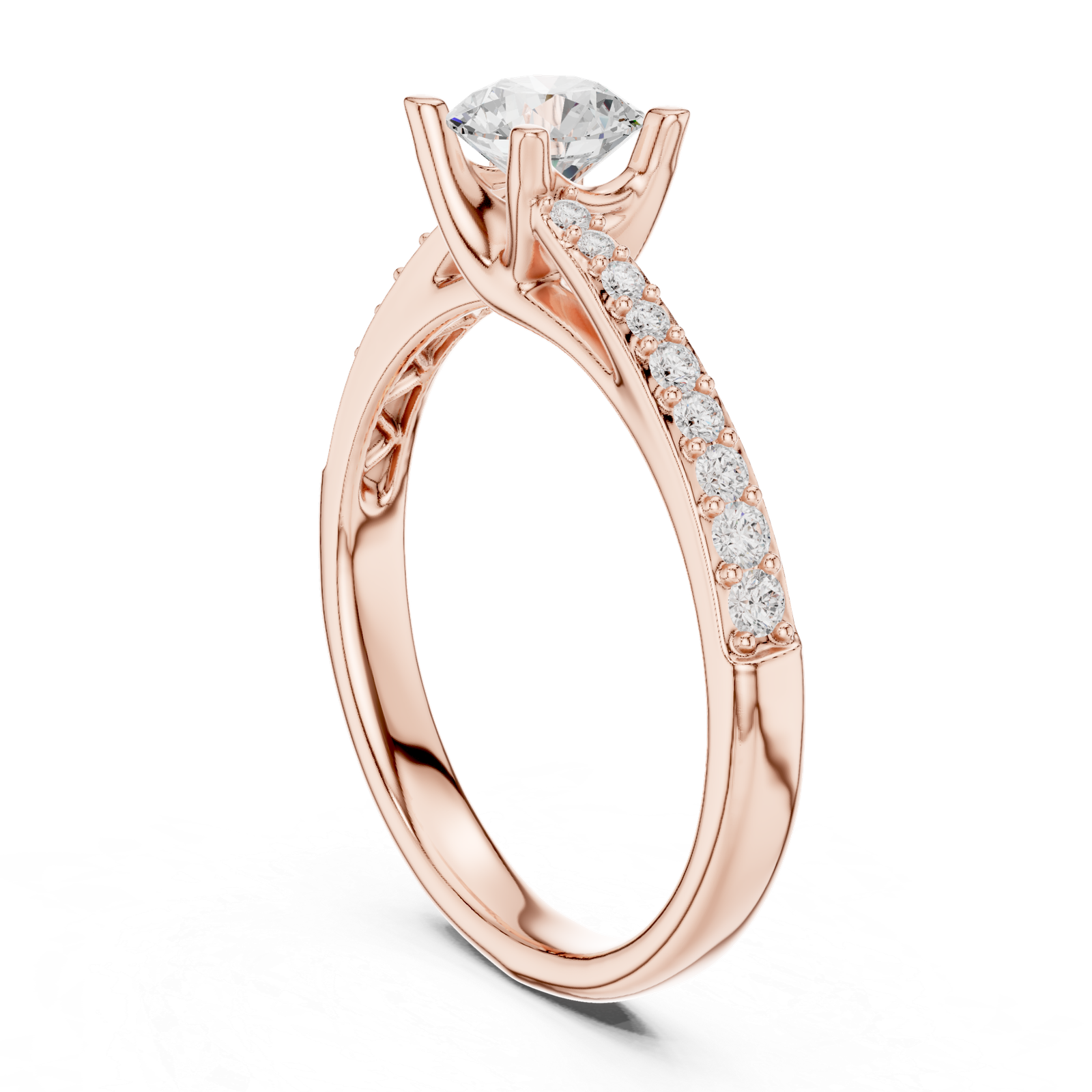 Round Graduated Pavé Ring