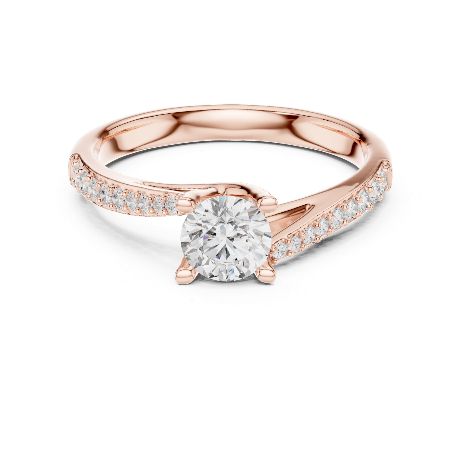 Round Graduated Pavé Ring
