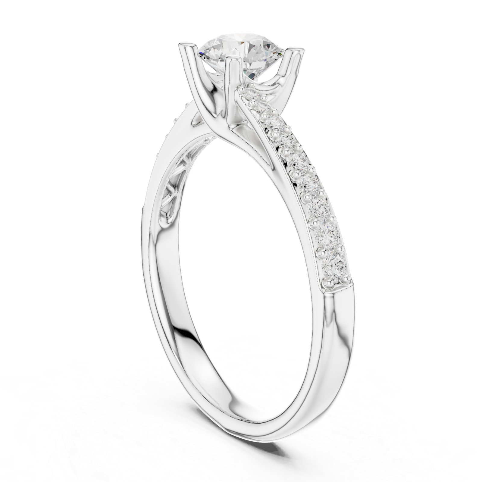 Round Graduated Pavé Ring