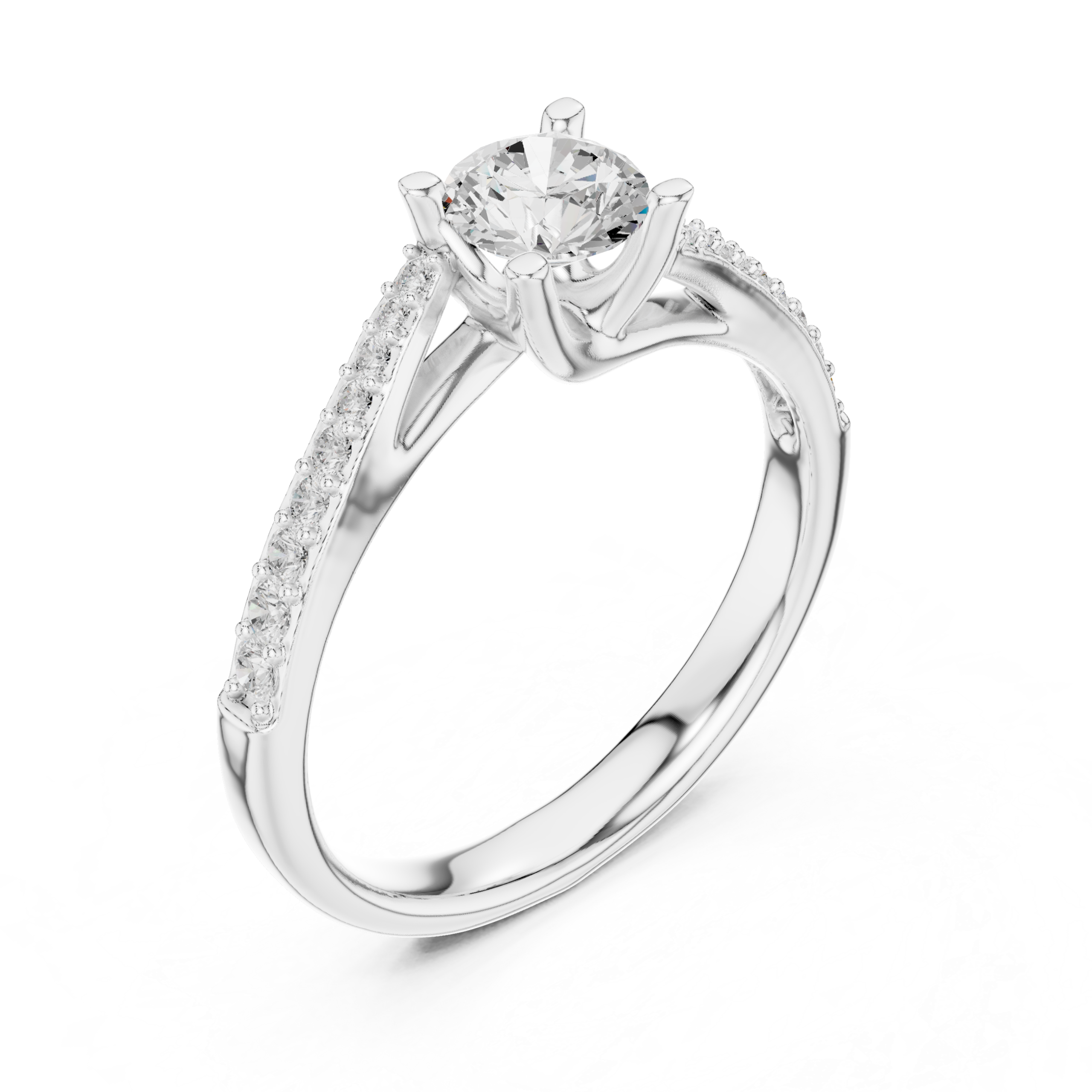 Round Graduated Pavé Ring
