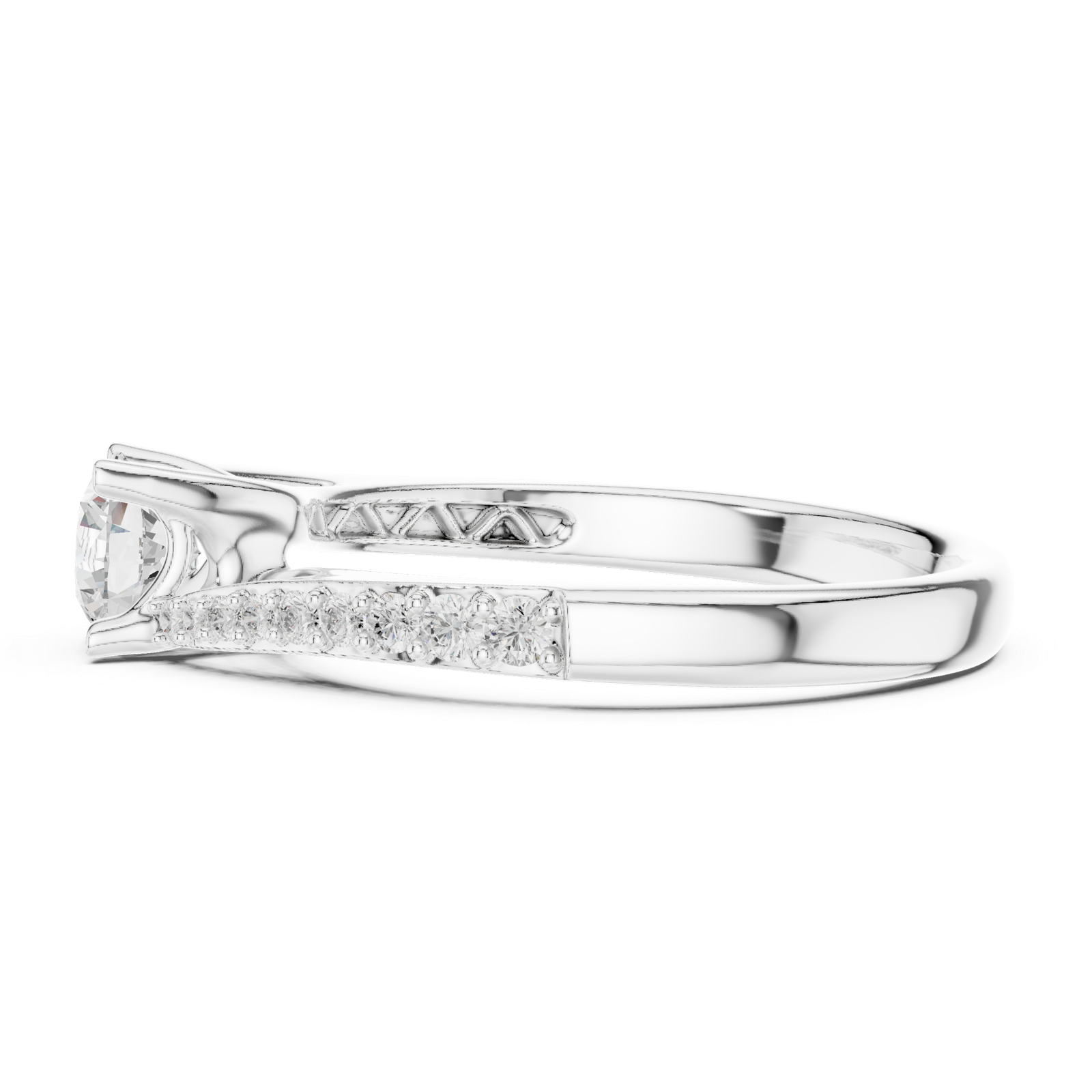 Round Graduated Pavé Ring