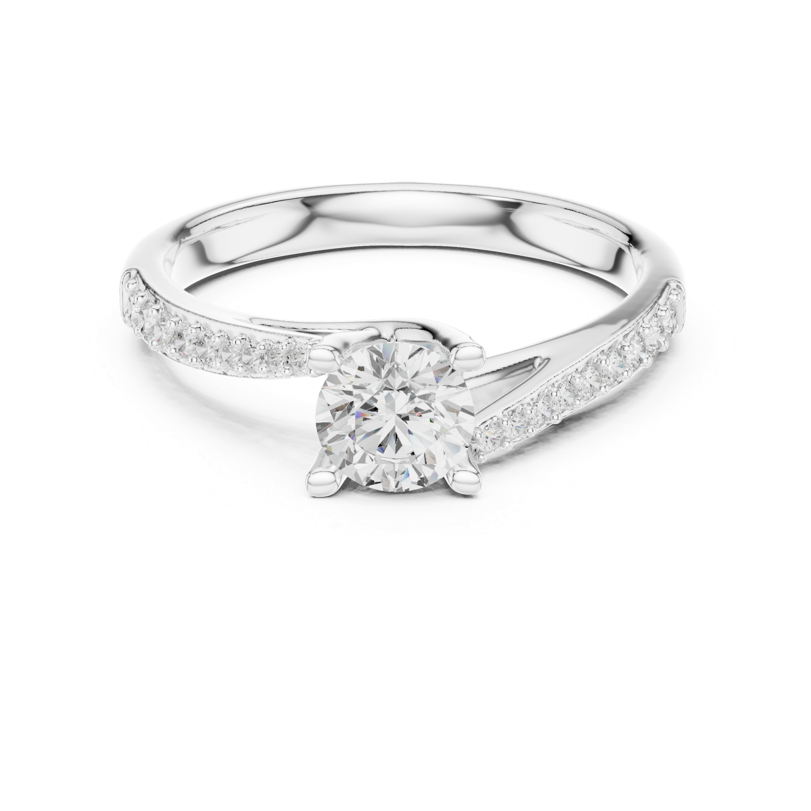 Round Graduated Pavé Ring