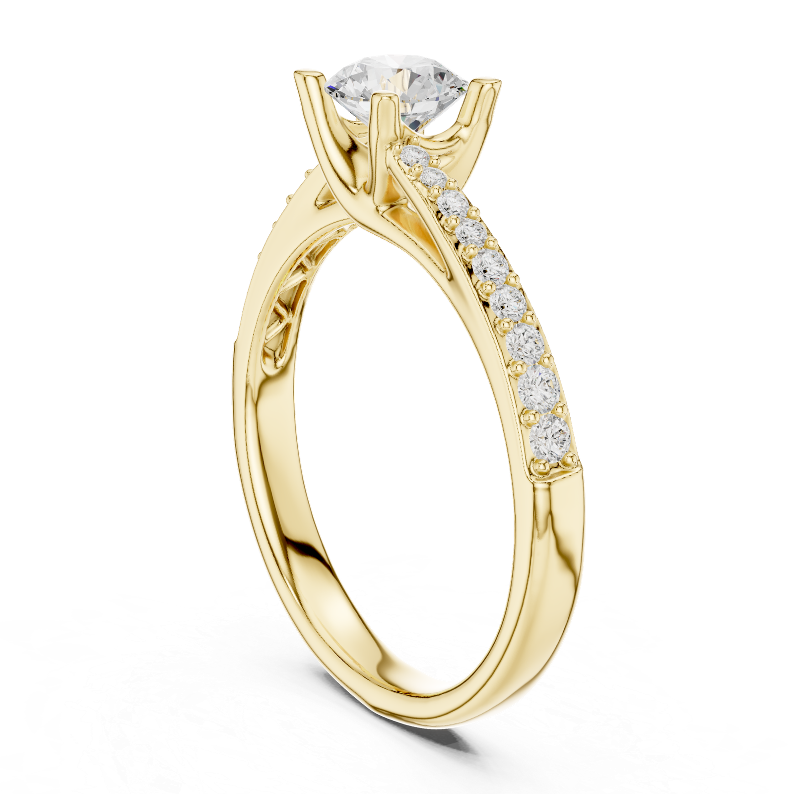 Round Graduated Pavé Ring