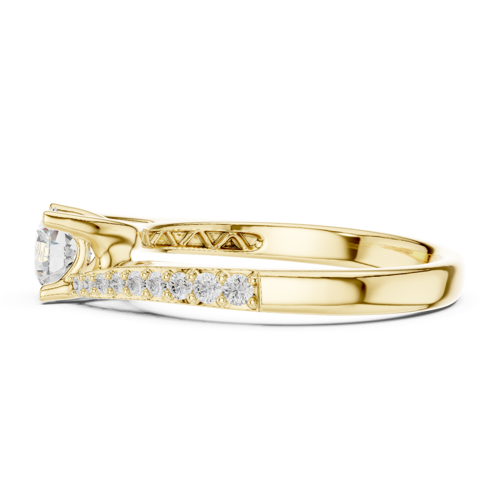 Round Graduated Pavé Ring