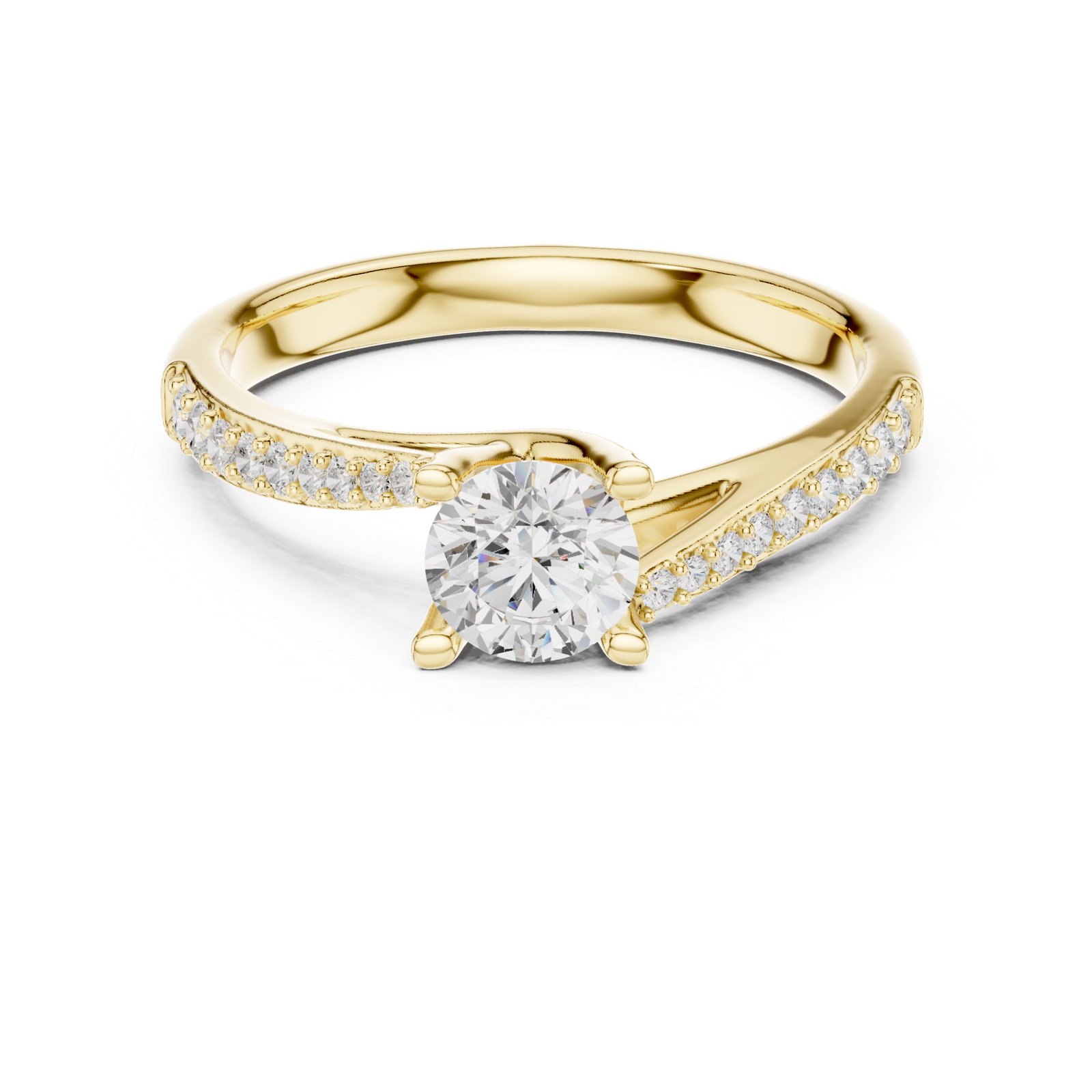 Round Graduated Pavé Ring