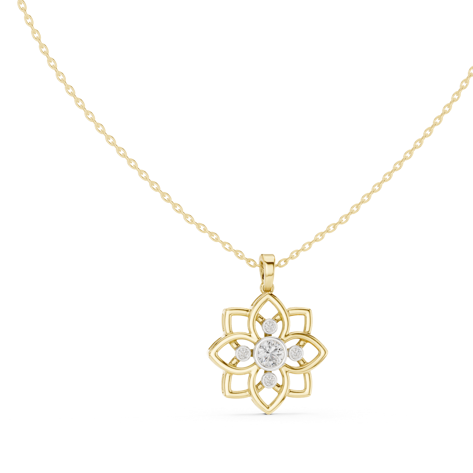 Aurelia Floral Mandala Pendant