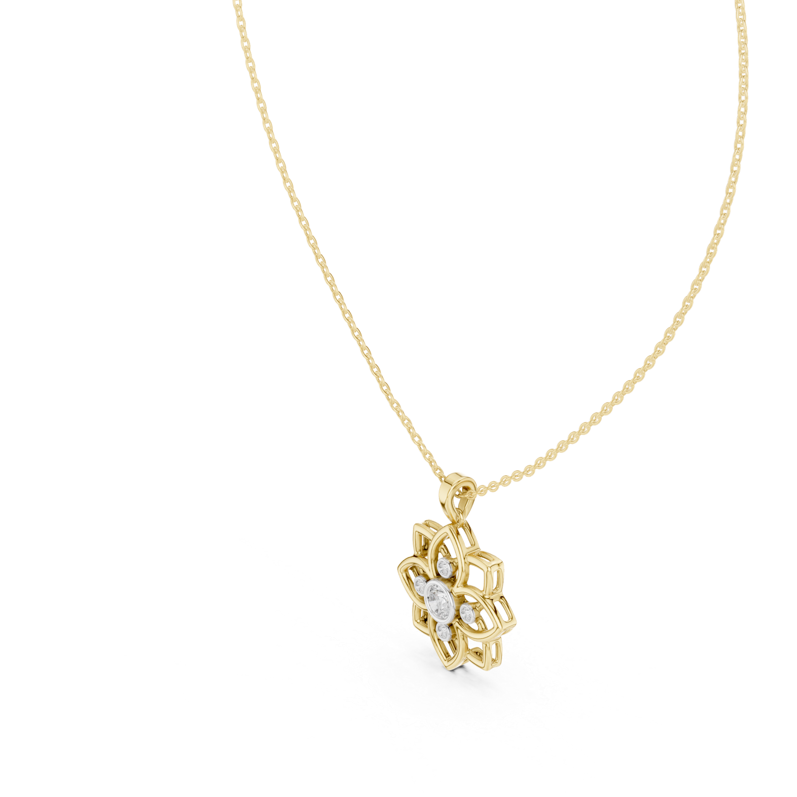 Aurelia Floral Mandala Pendant
