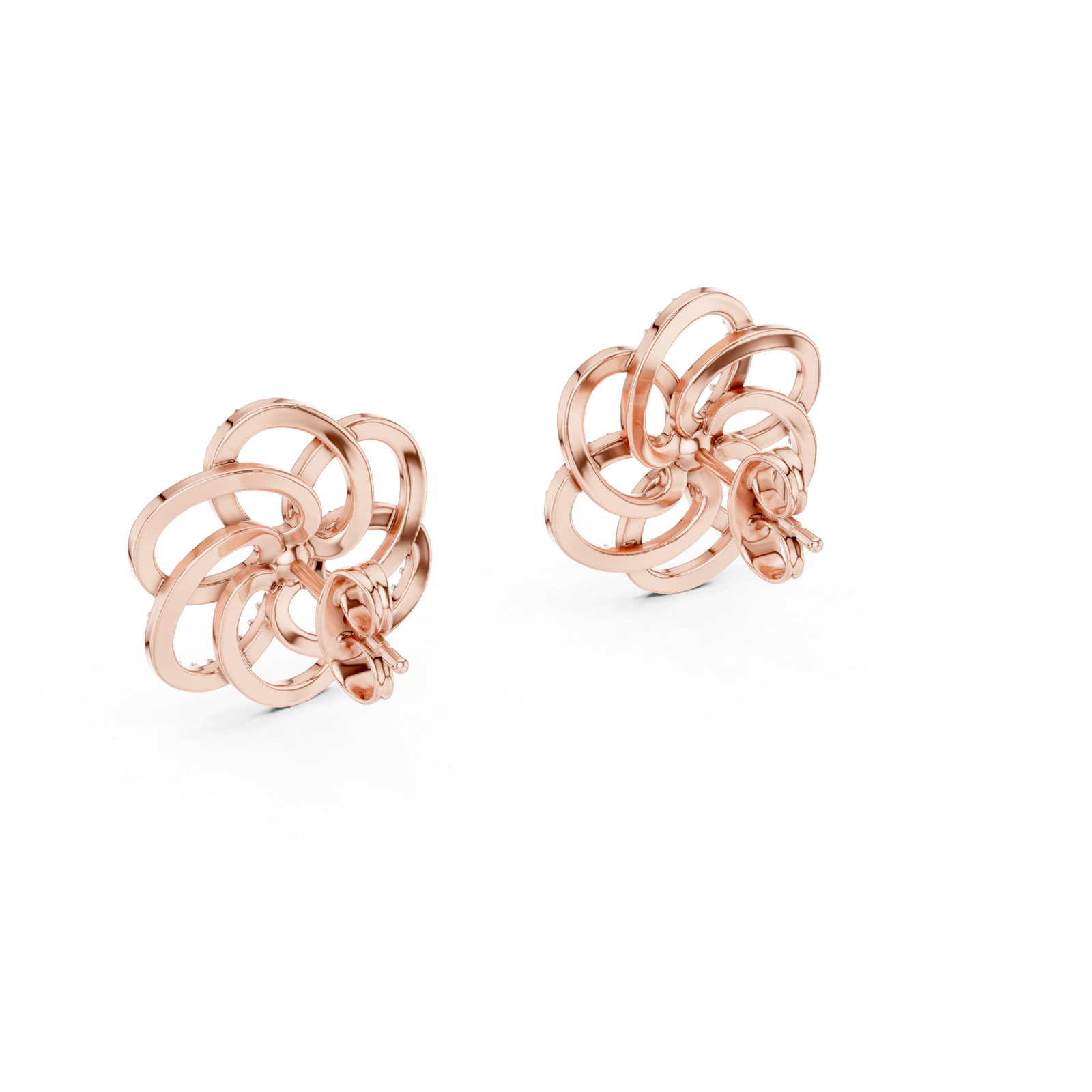 Céleste Clover Loop Diamond Ear Jackets Diamond Earrings