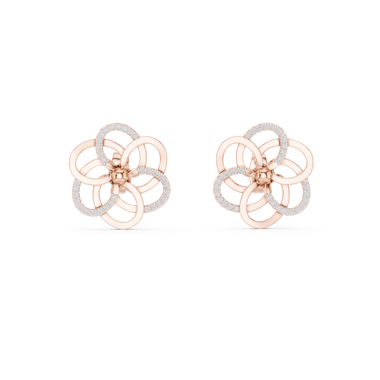 Céleste Clover Loop Diamond Ear Jackets Diamond Earrings