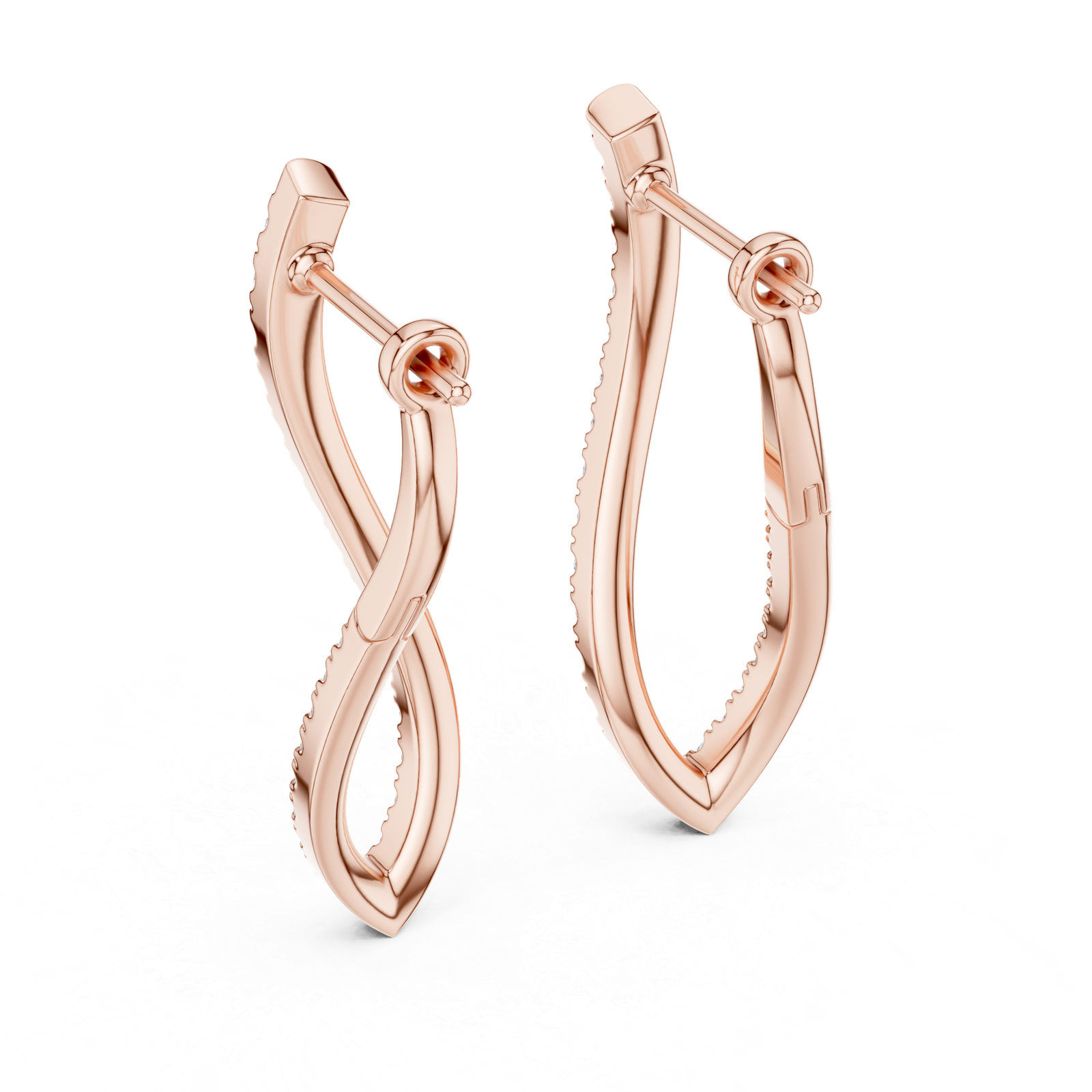 Avalon Curved Diamond Ear Climber Diamond Earrings