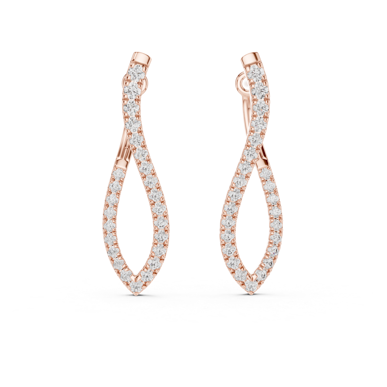 Avalon Curved Diamond Ear Climber Diamond Earrings