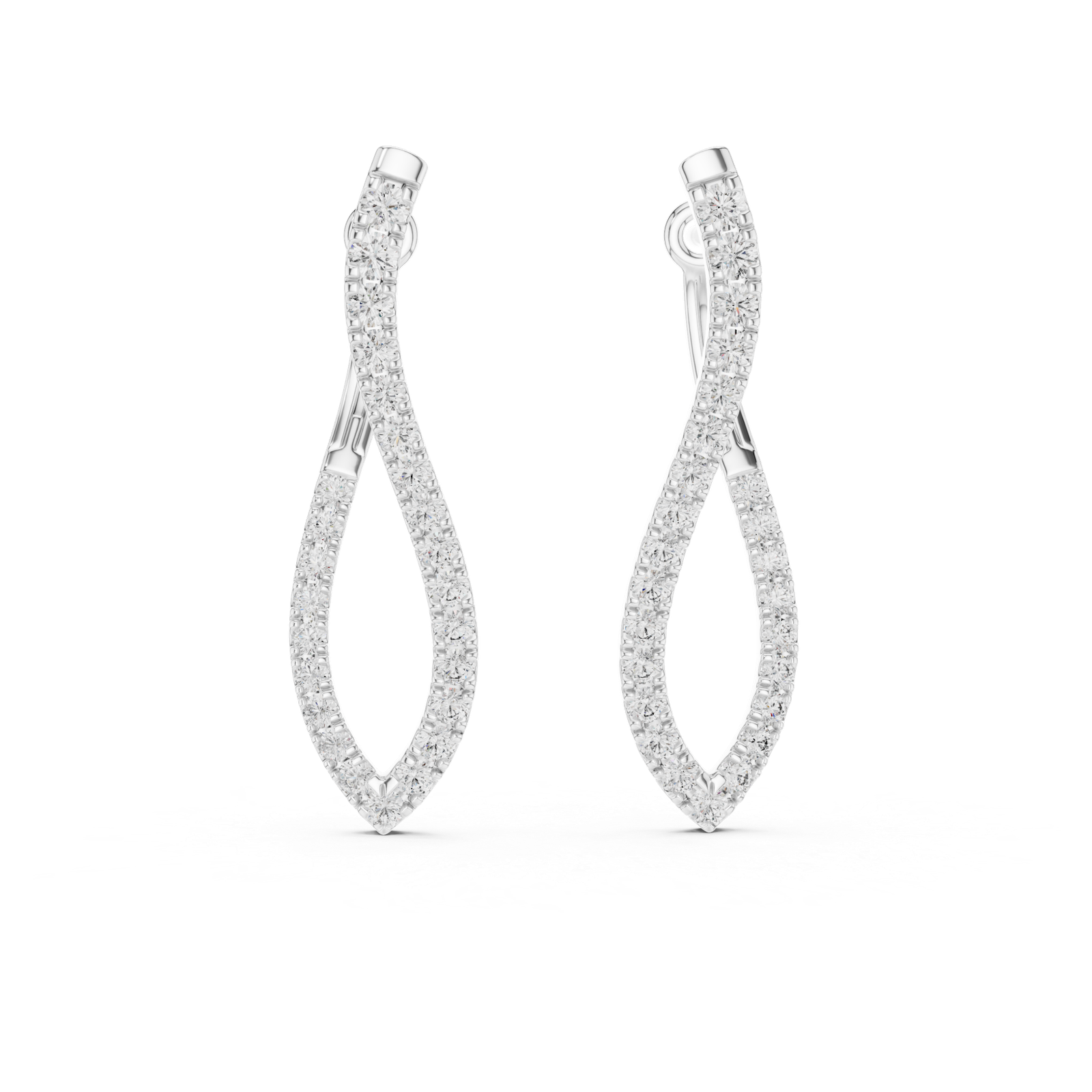Avalon Curved Diamond Ear Climber Diamond Earrings