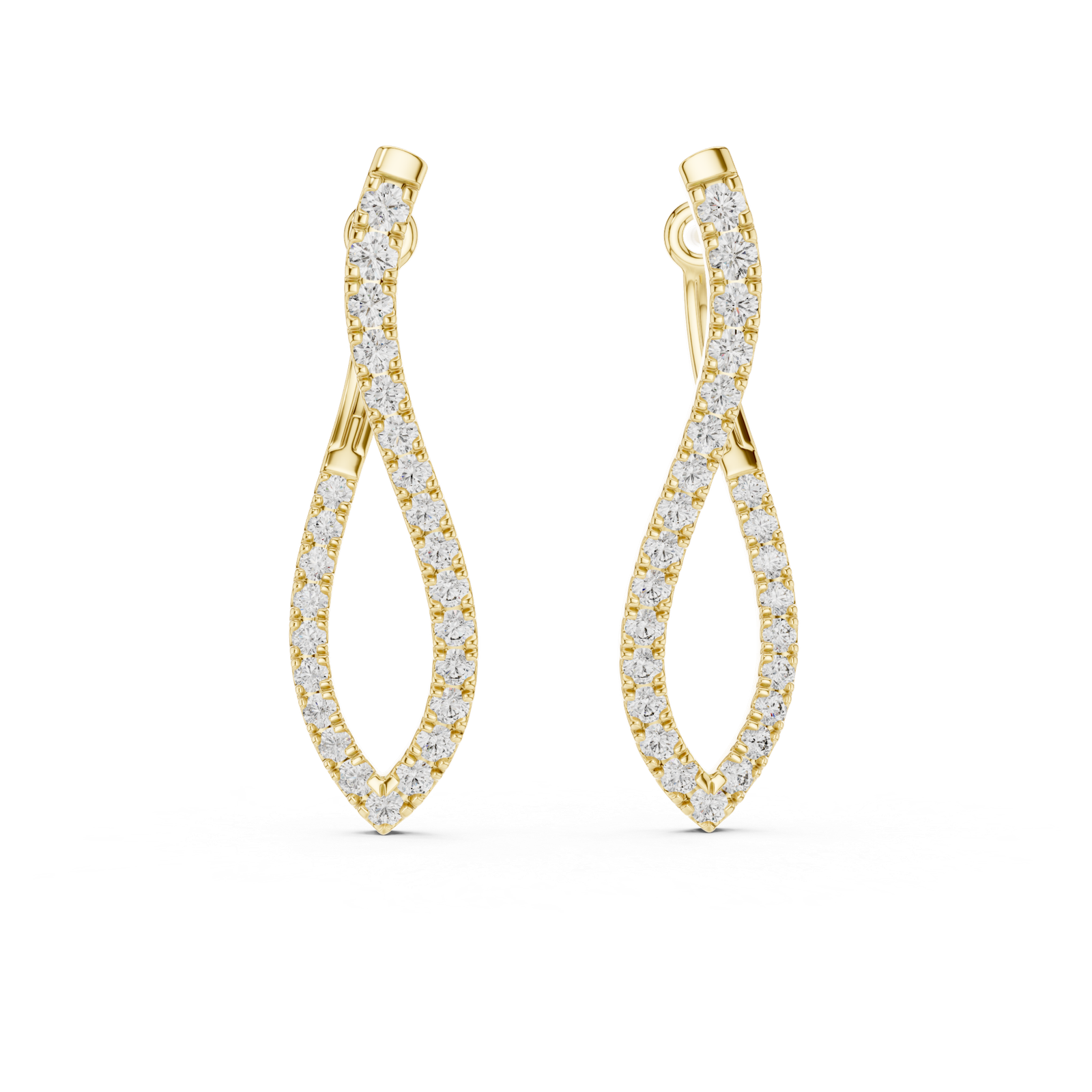 Avalon Curved Diamond Ear Climber Diamond Earrings