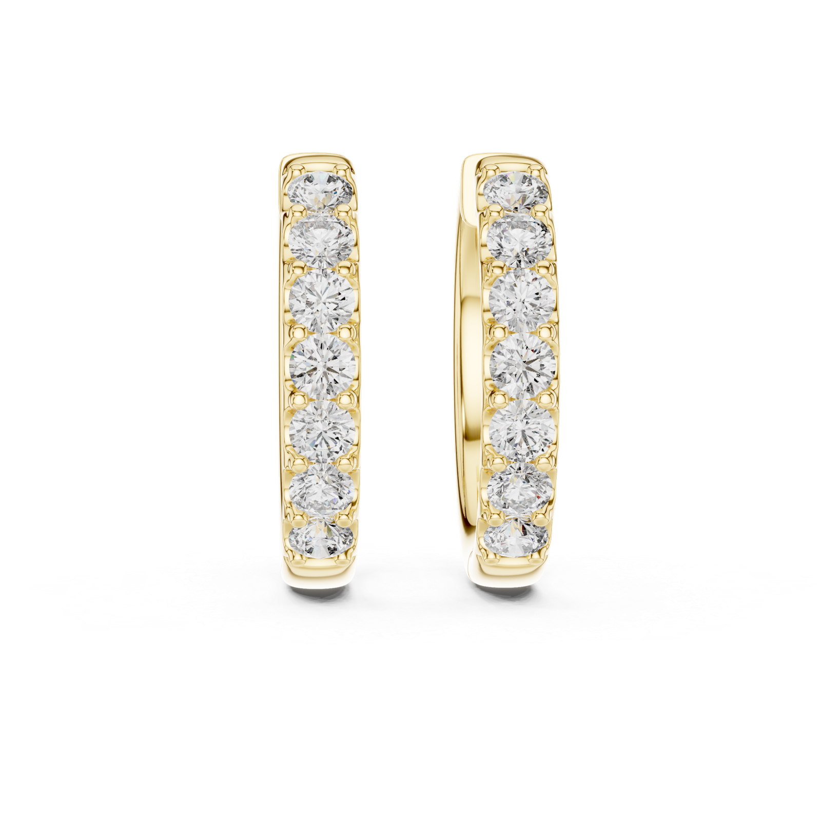 Camellia Classic Diamond Hoop Earrings