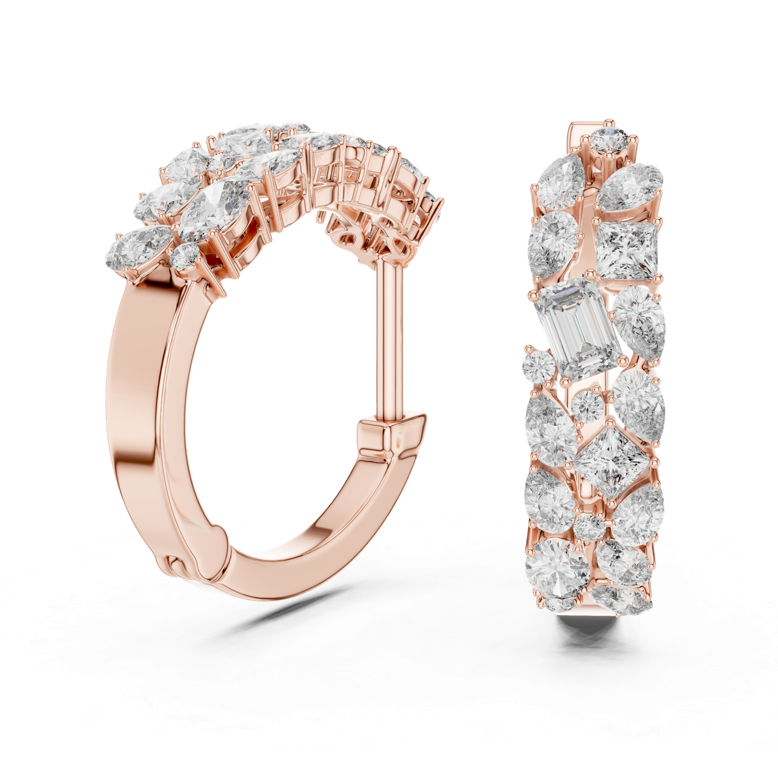 Gianna Multi Shape Diamond Ear Cuff Diamond Earrings