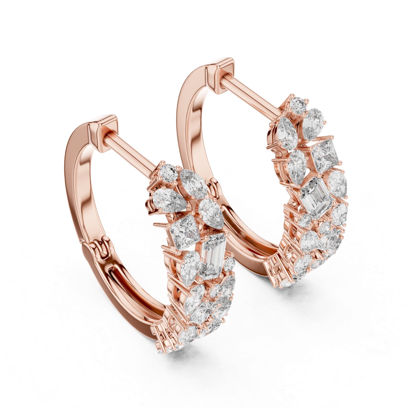 Gianna Multi Shape Diamond Ear Cuff Diamond Earrings