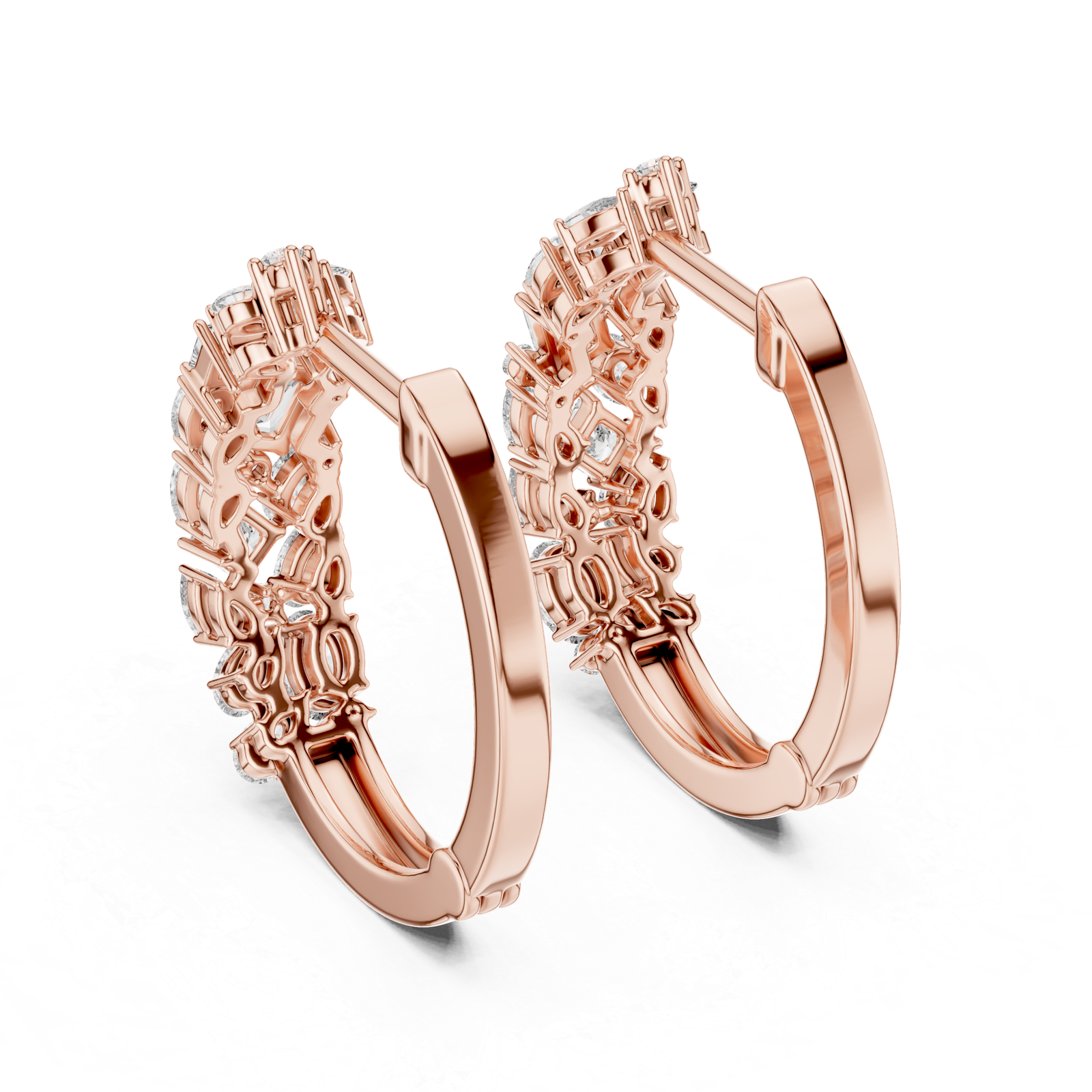 Gianna Multi Shape Diamond Ear Cuff Diamond Earrings